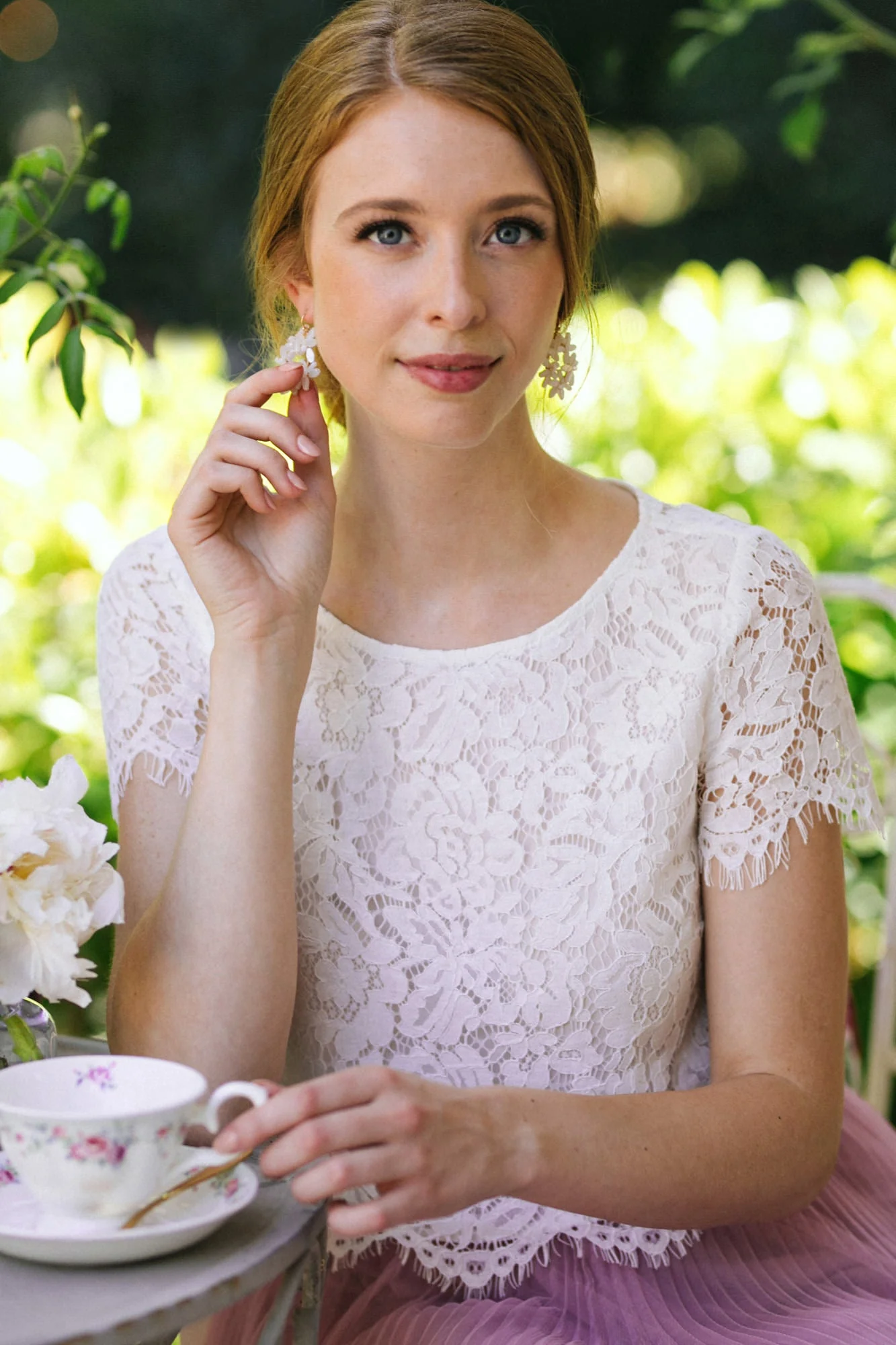 Short Sleeve Lace Top