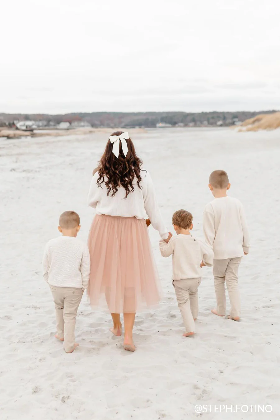 Grey Tulle Midi Skirt