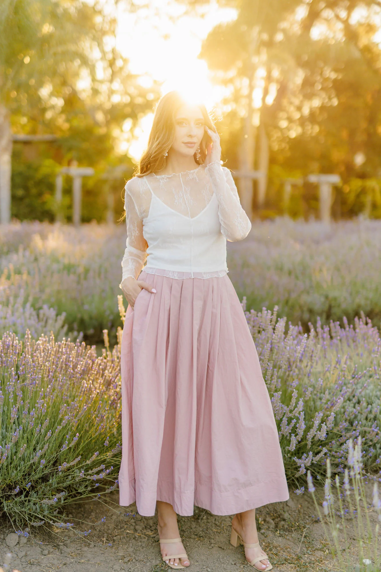 Pleated Maxi Skirt