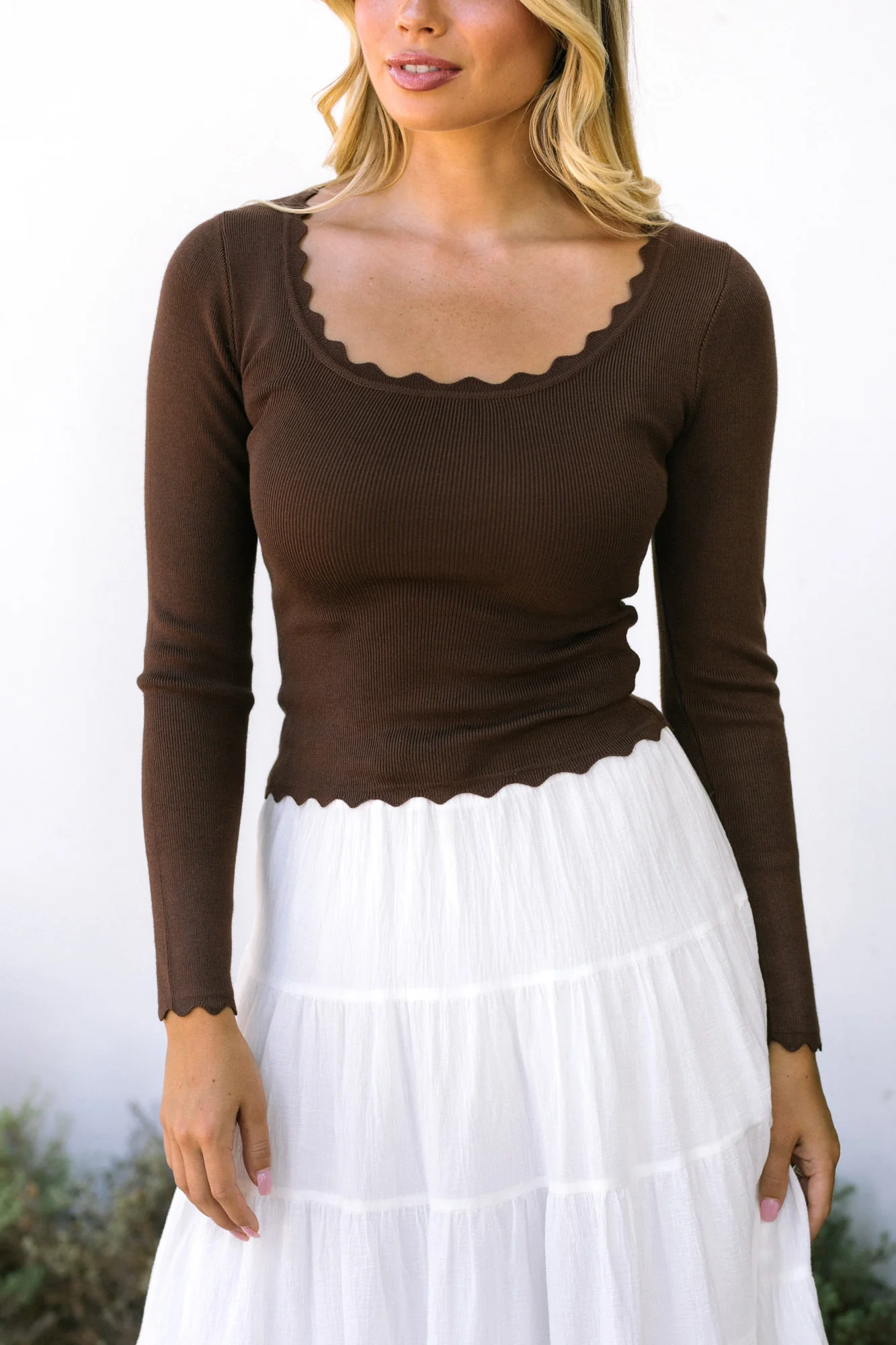 Scalloped Long Sleeve