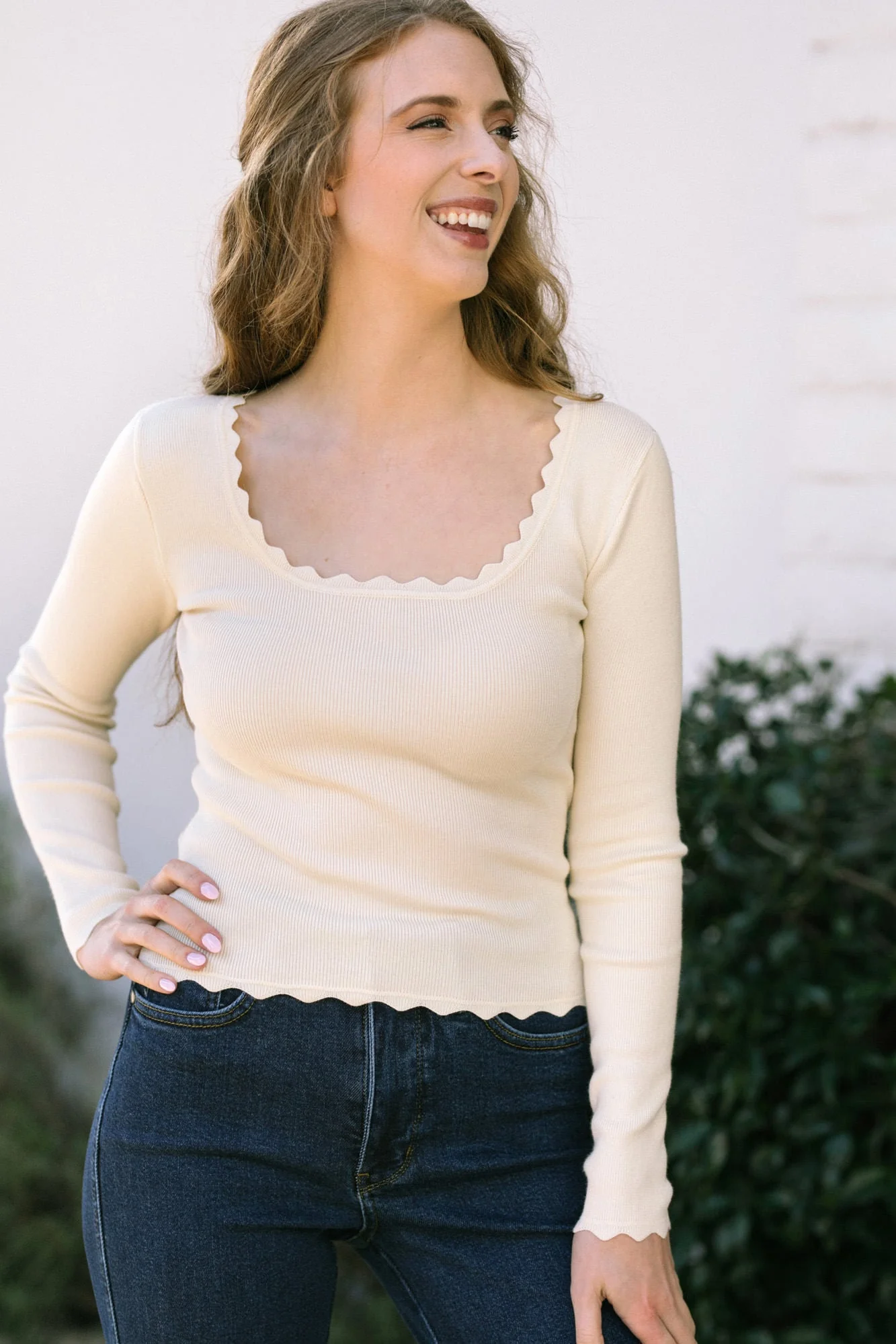 Scalloped Long Sleeve
