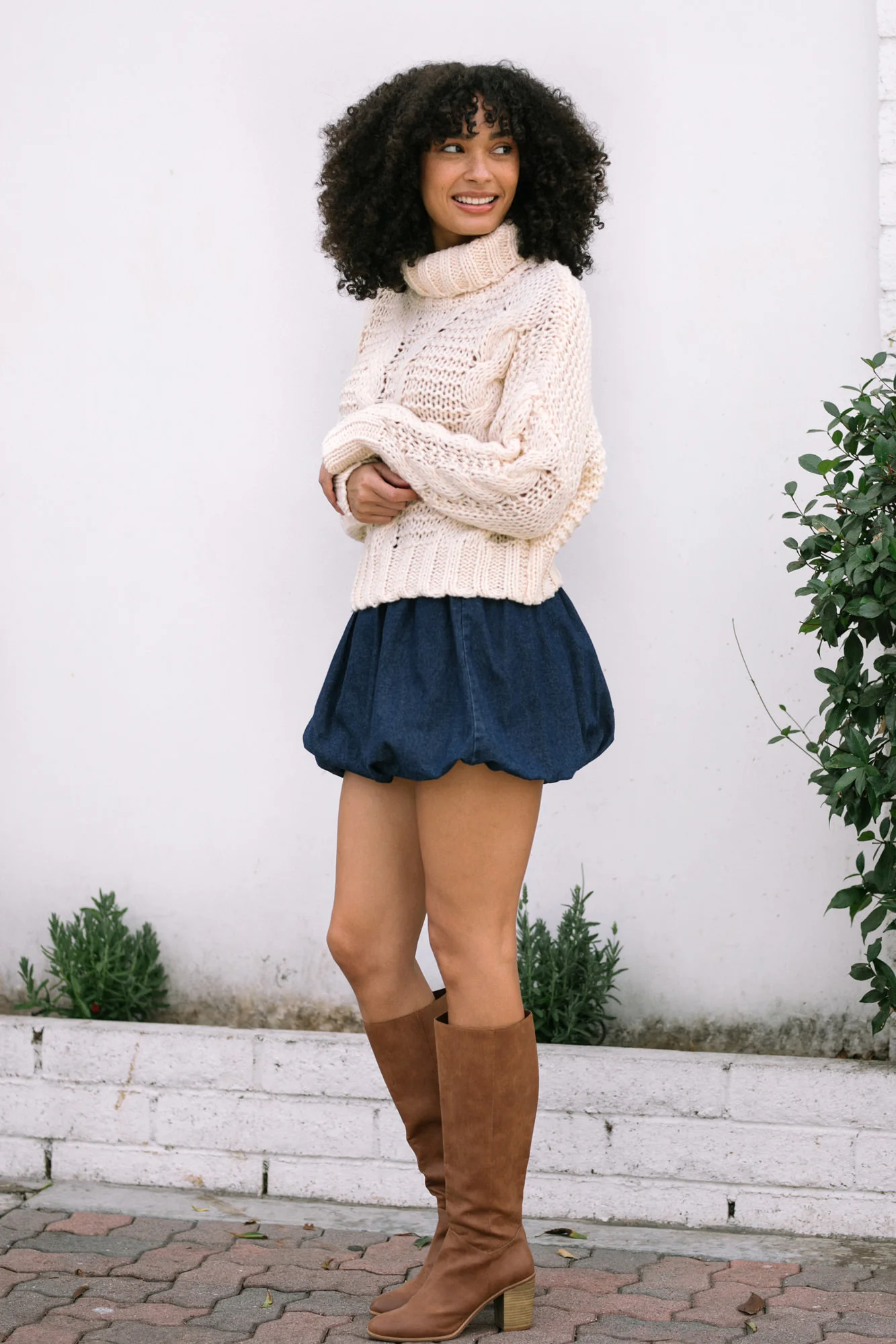 Turtleneck Knit Sweater