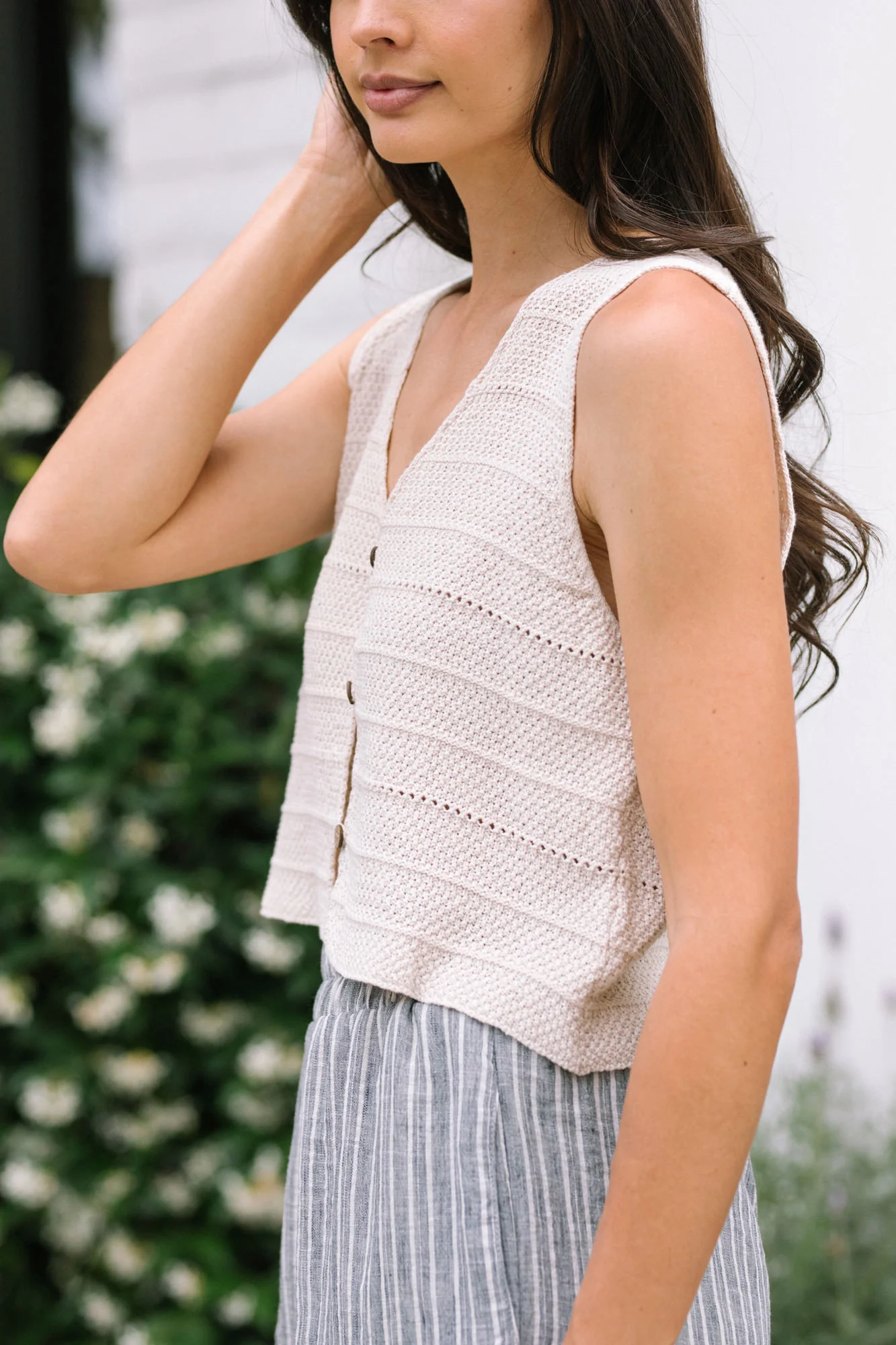 Dina Buttoned Knit Tank