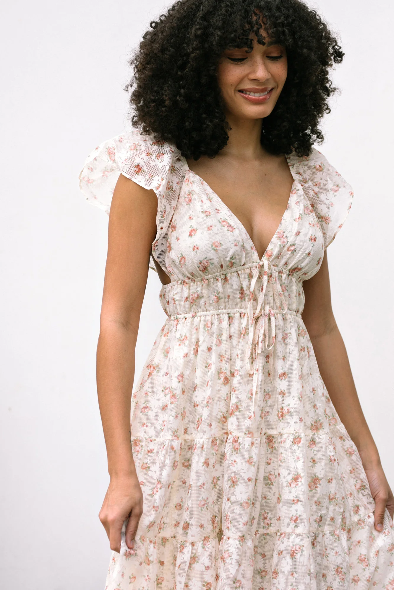 Janet Plunge Tiered Dress