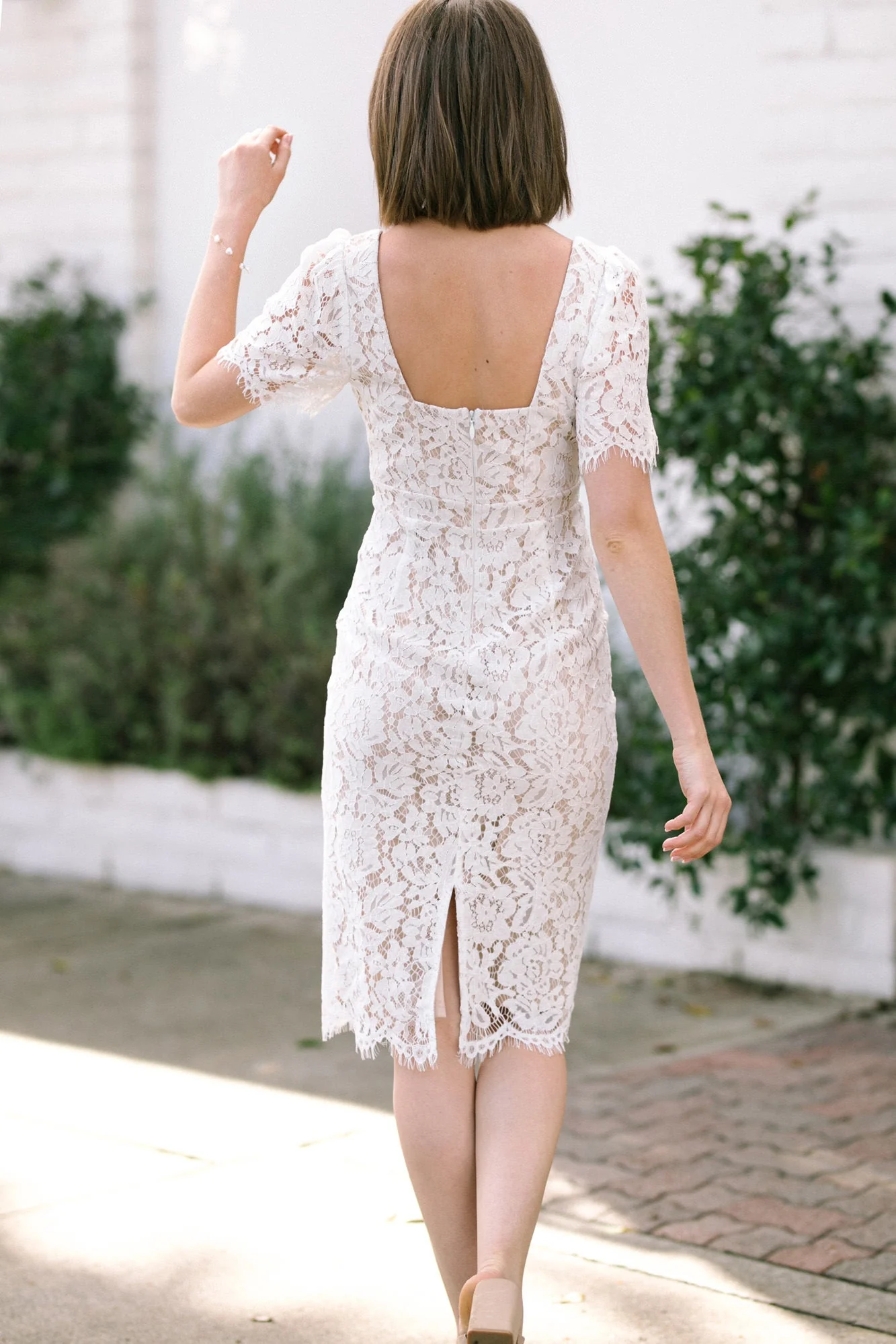 Floral Lace Midi Dress