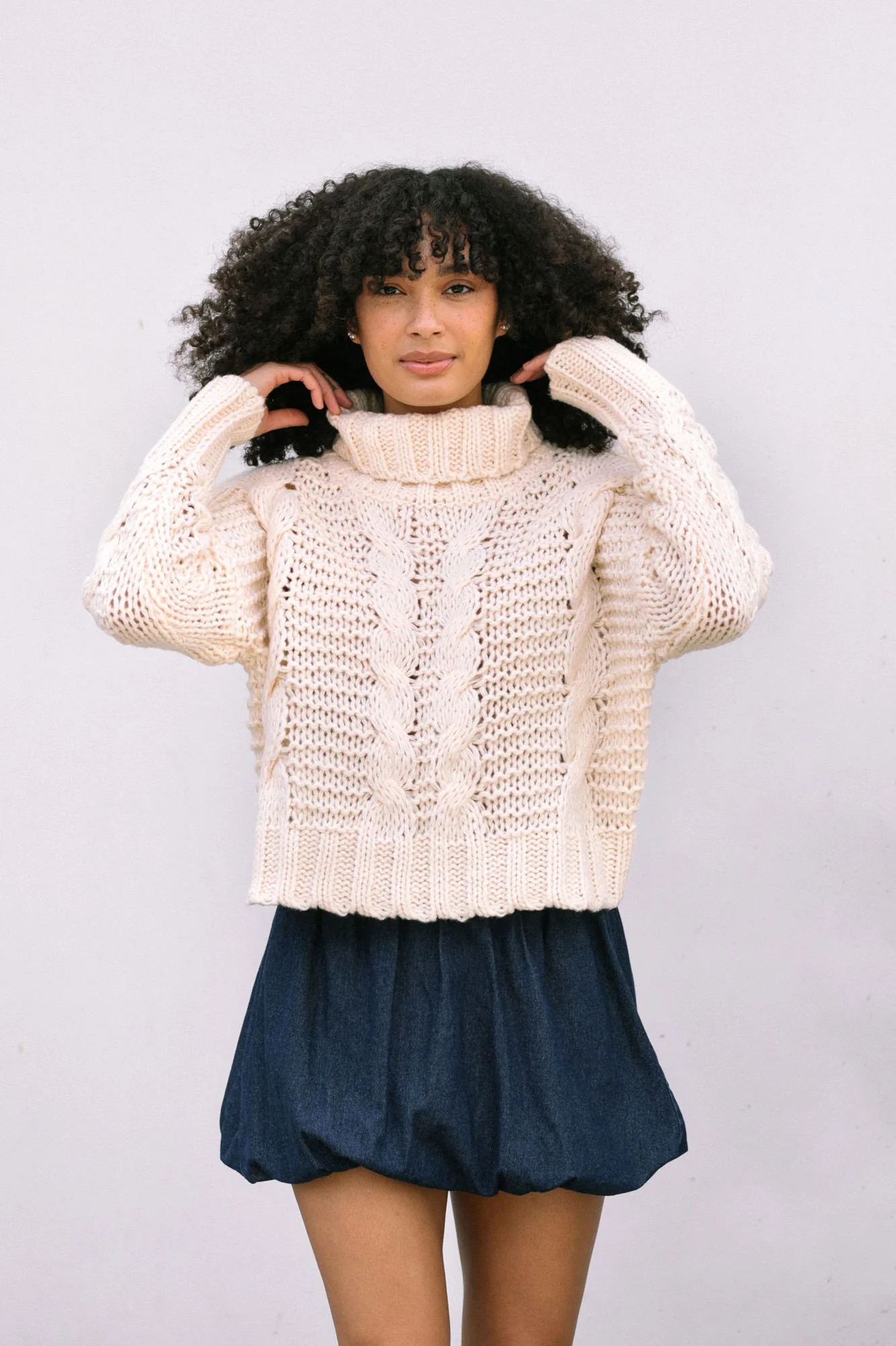 Turtleneck Knit Sweater