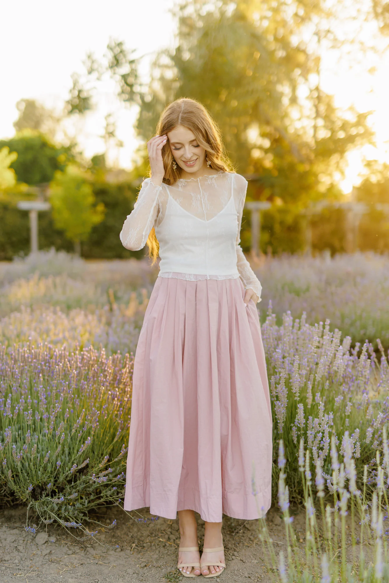 Pleated Maxi Skirt