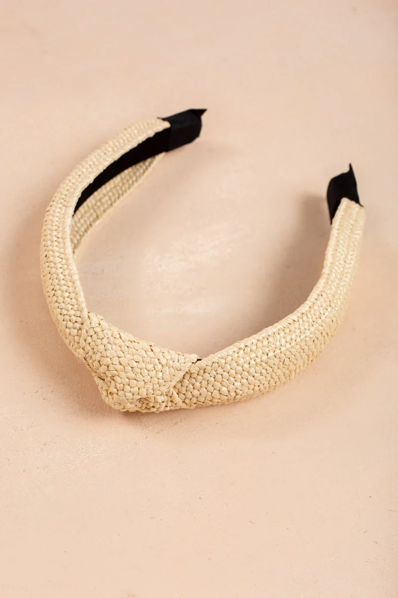 Knotted Straw Headband