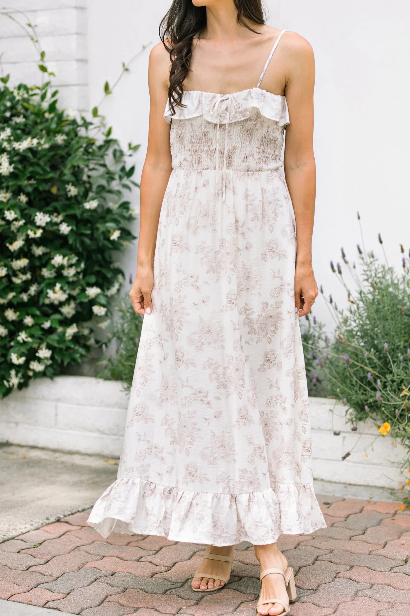 Smocked Floral Dress