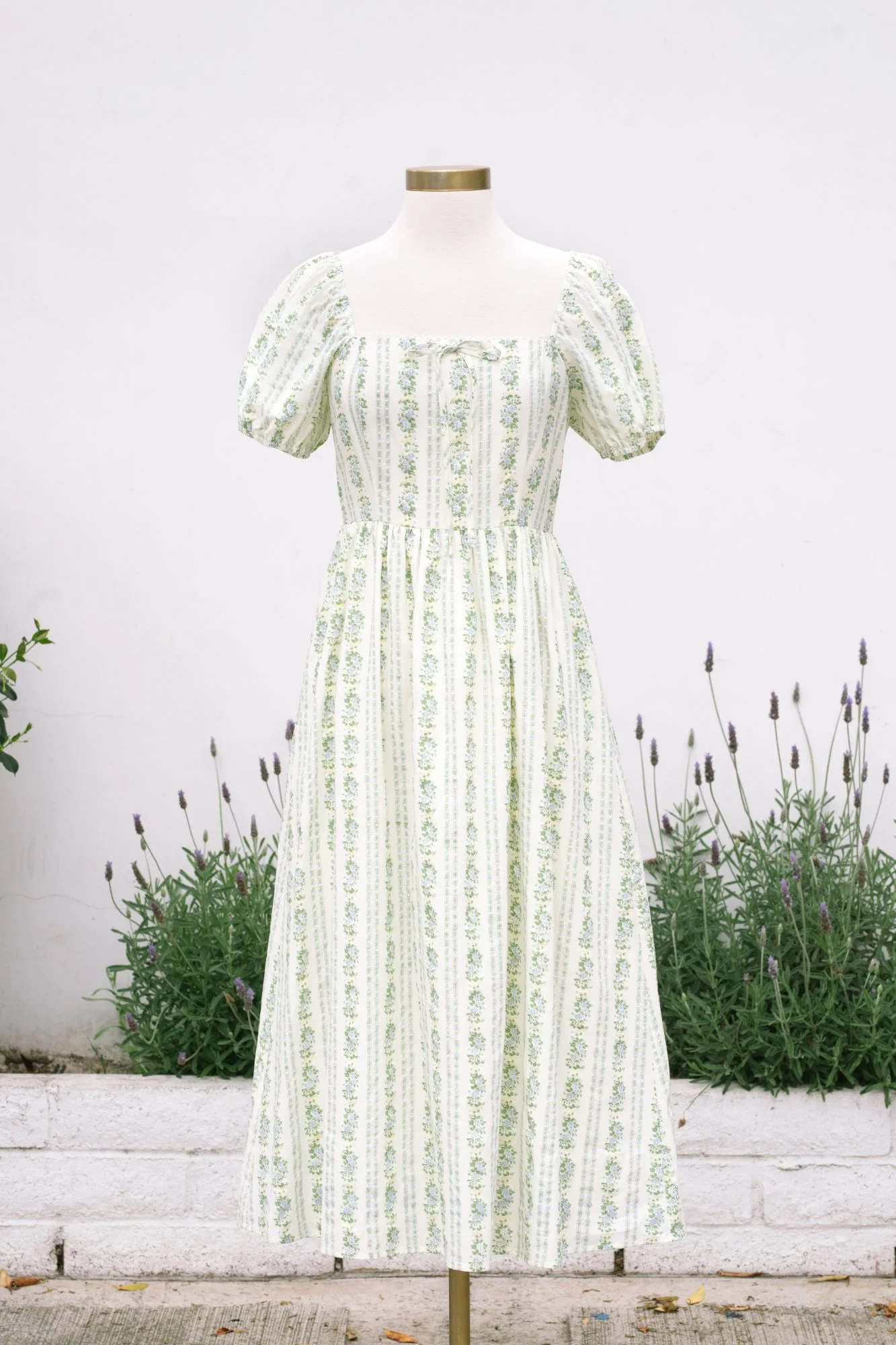 Elaine Floral Striped Dress