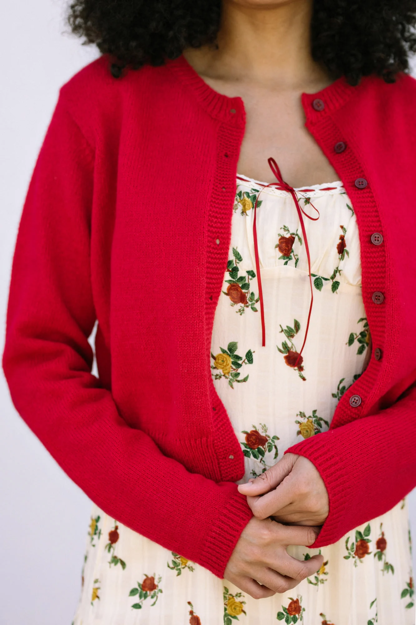 Buttoned Knit Cardigan