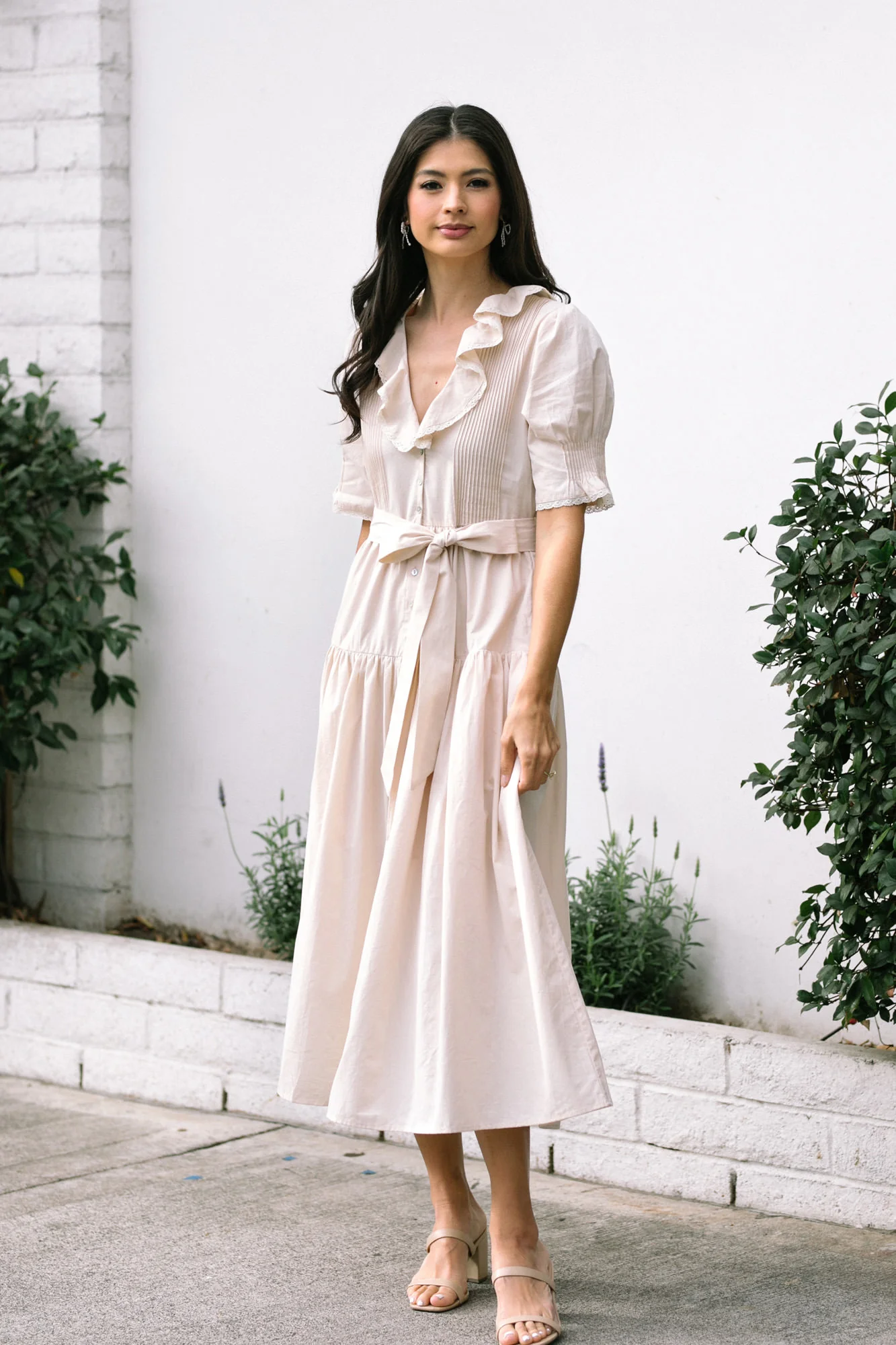 Ruffle Collared Dress