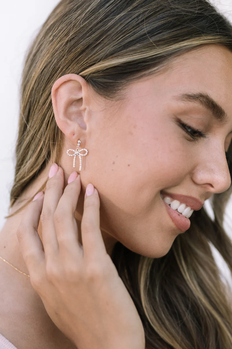 Bow Crystal Earrings