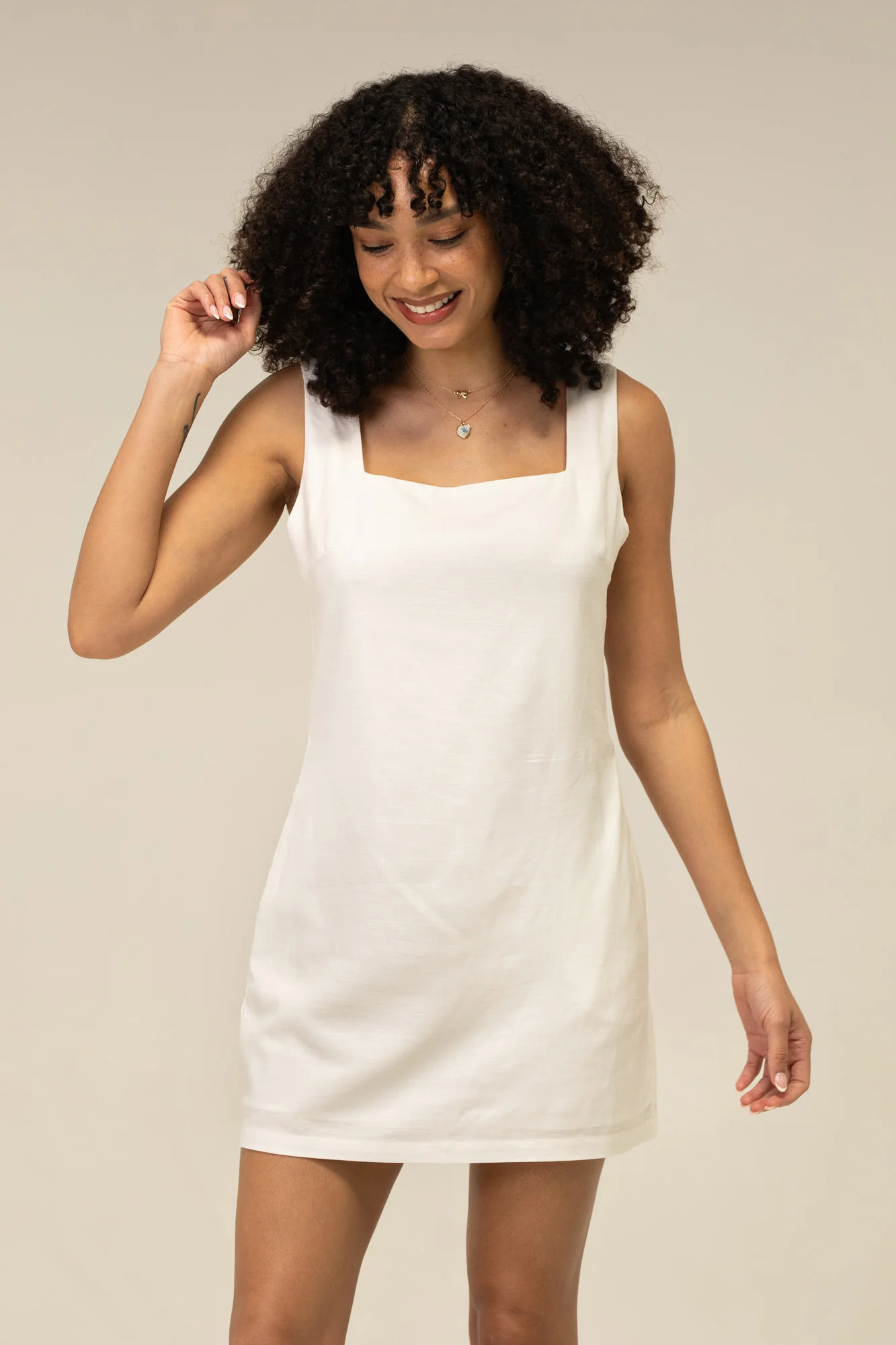 Square Neck Mini Dress