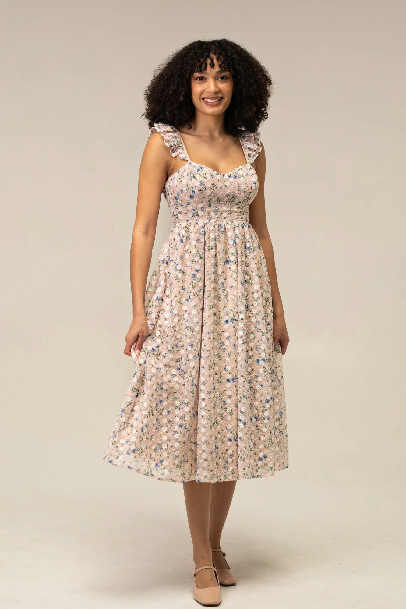 Annelise Floral Embroidered Dress