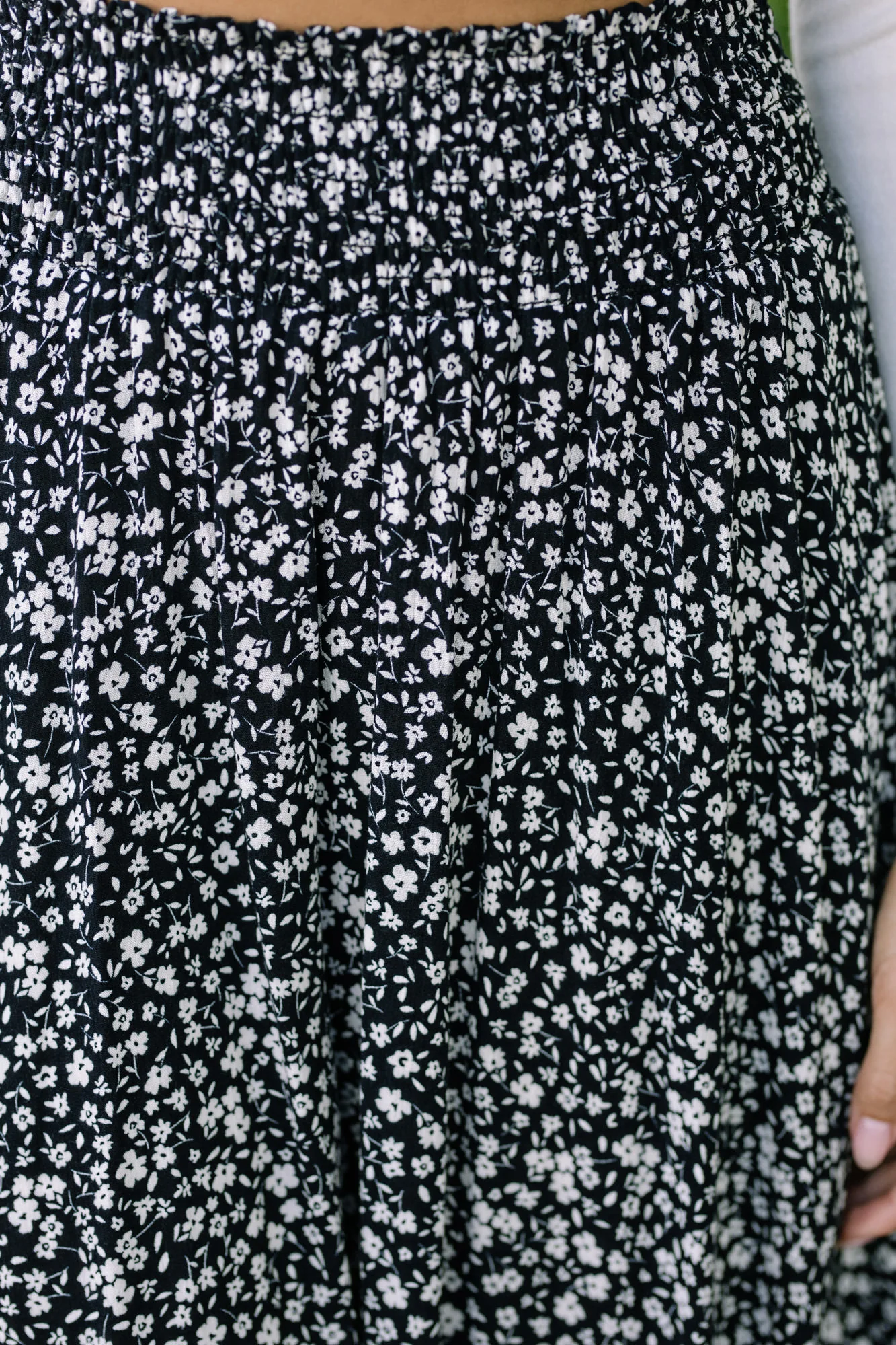 Floral Round Hem Skirt