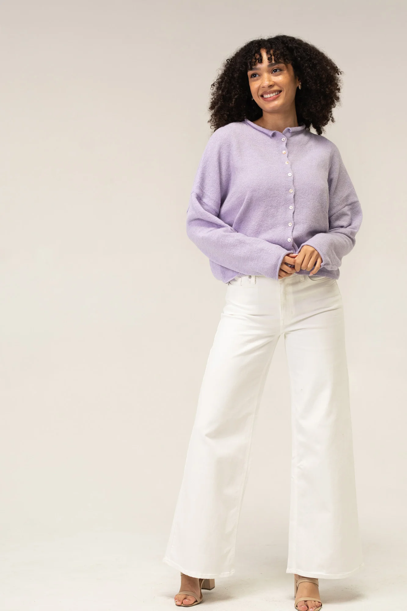 Buttoned Knit Cardigan