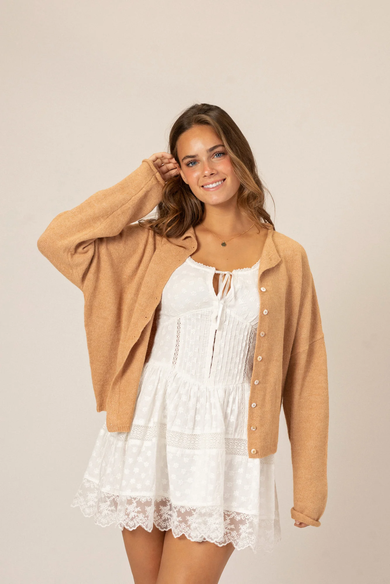 Buttoned Knit Cardigan