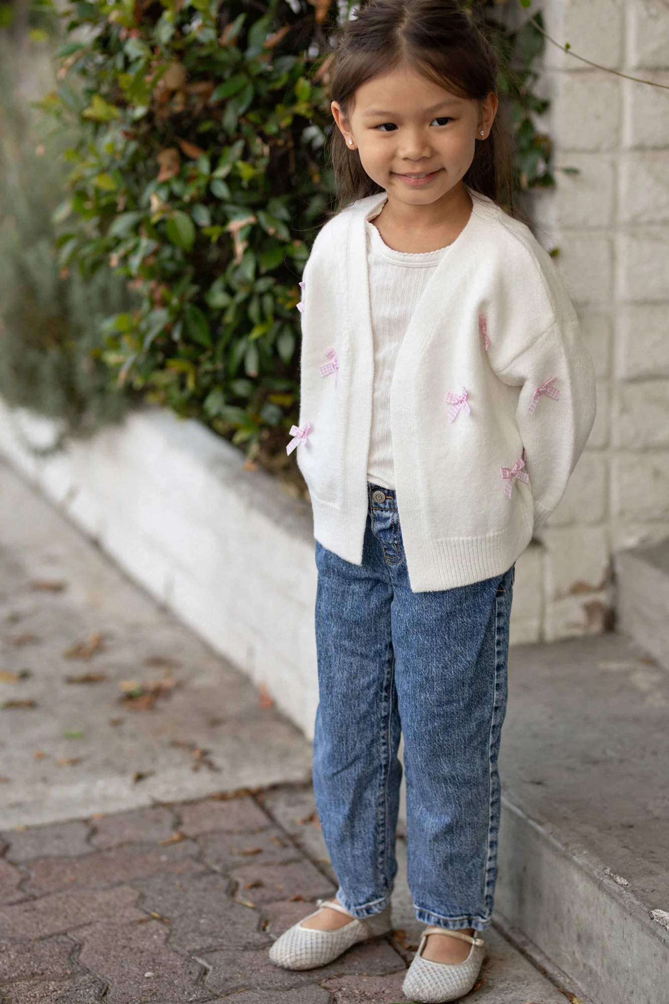 Girls Odalis Bow Cardigan