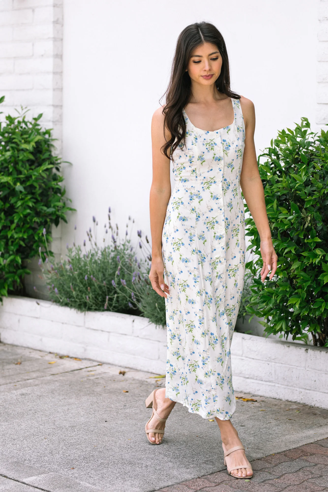 Larissa Buttoned Floral Dress