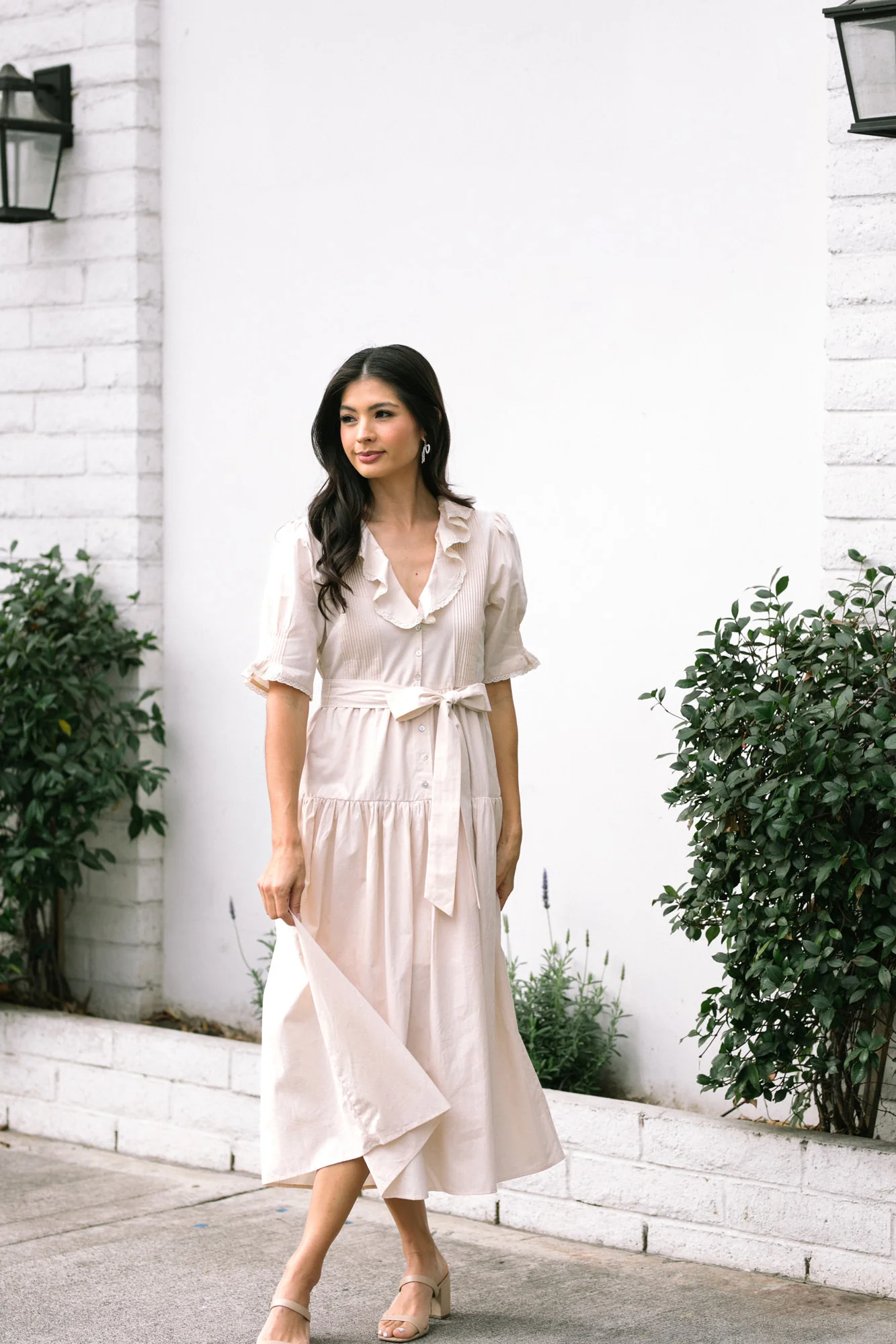 Ruffle Collared Dress