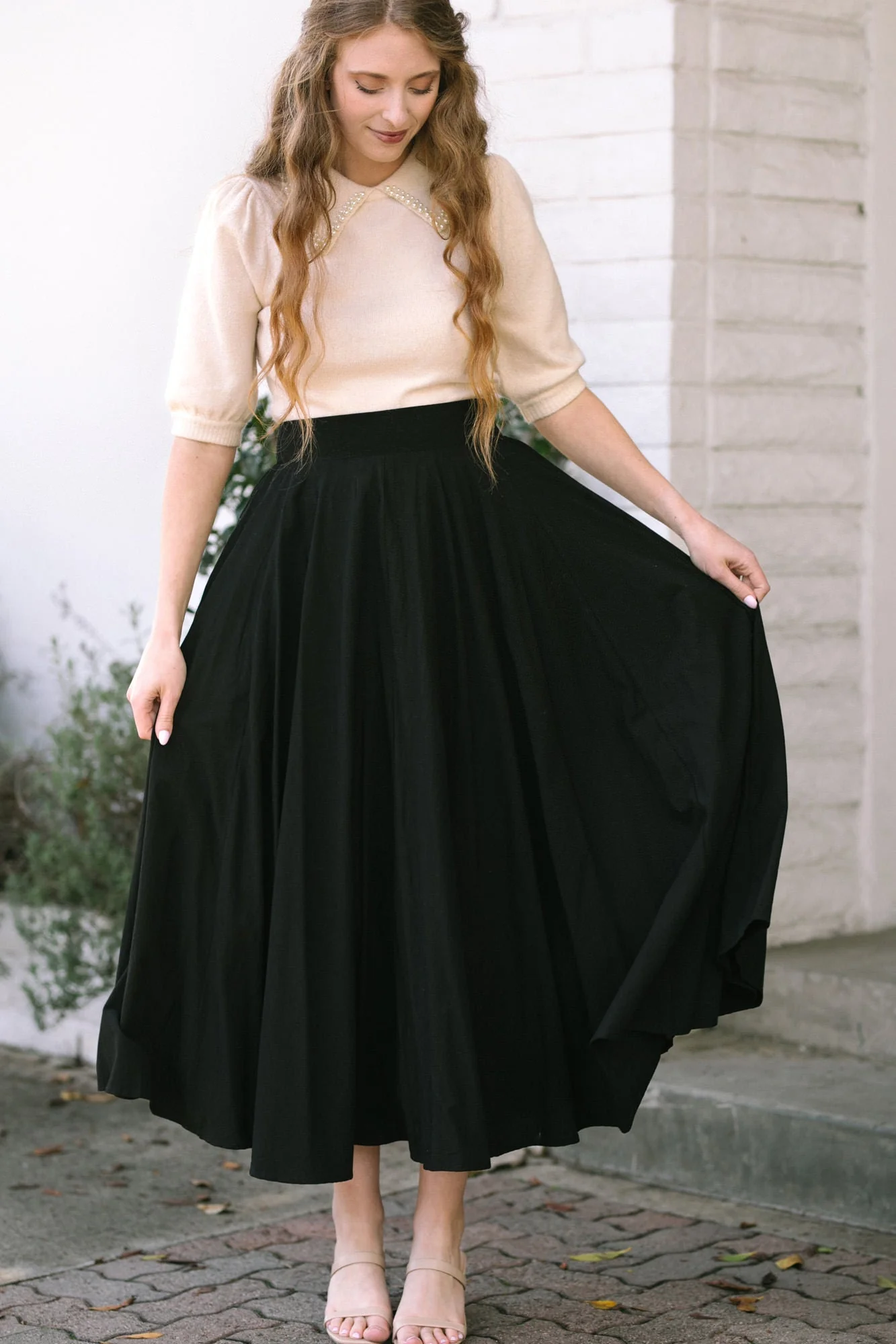 Solid Maxi Skirt