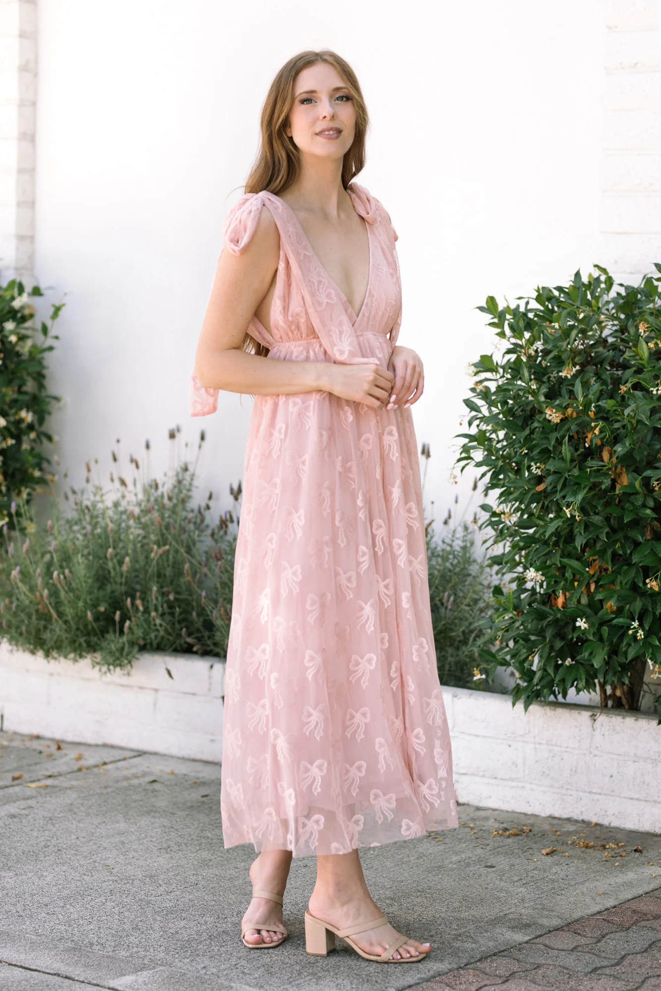 Rosalie Tie Shoulder Bow Dress