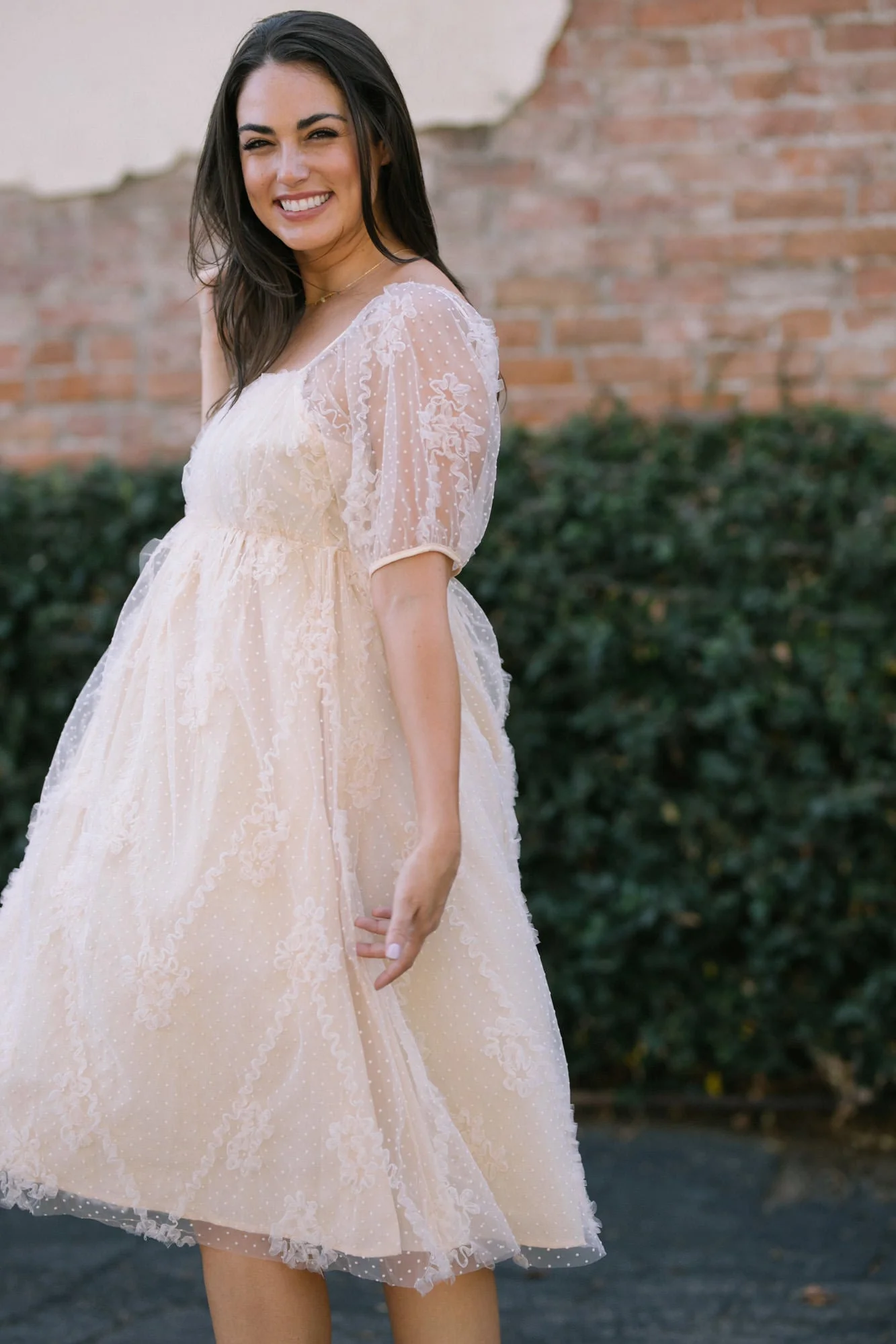 Gwen Dotted Tulle Dress