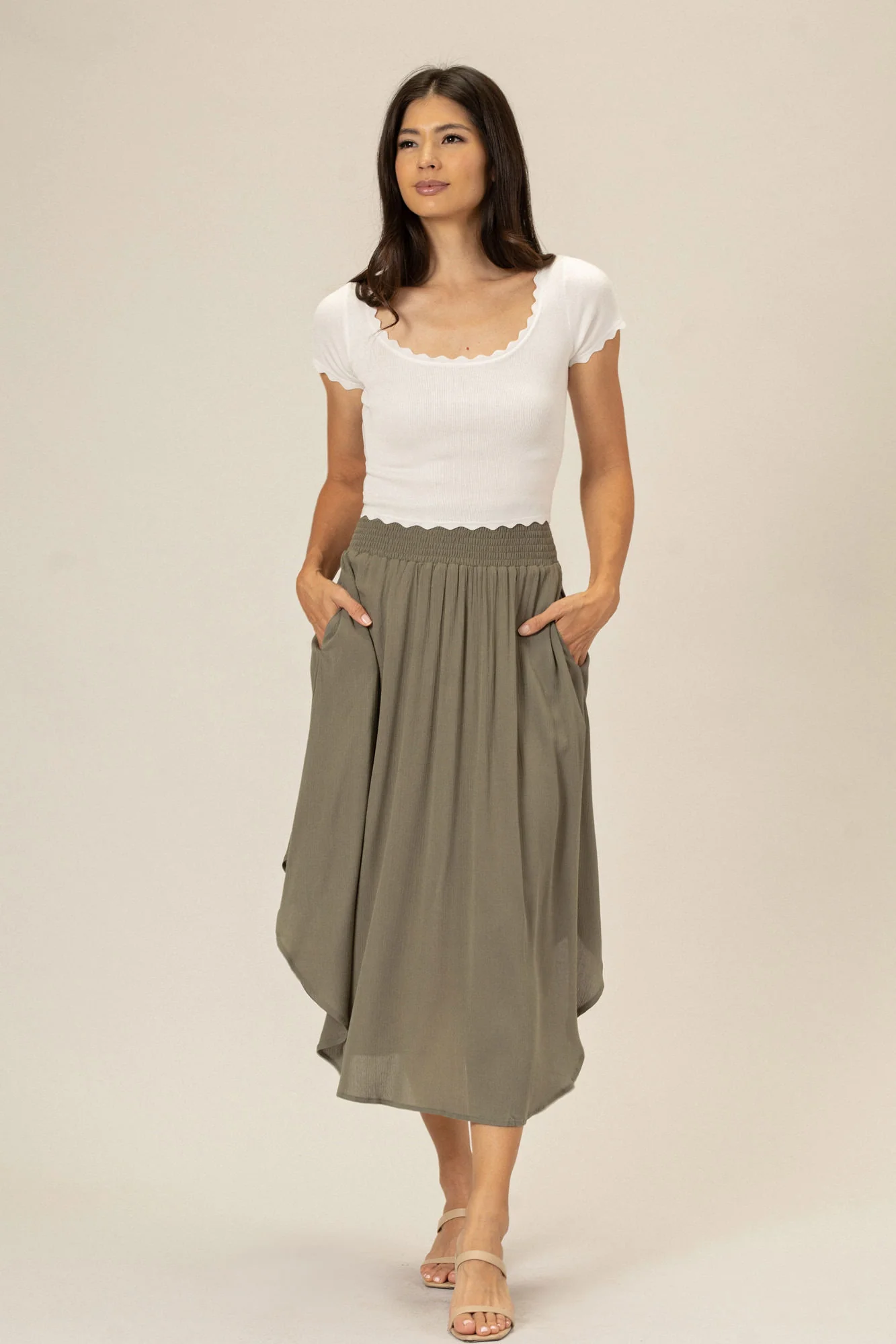 Round Hem Skirt