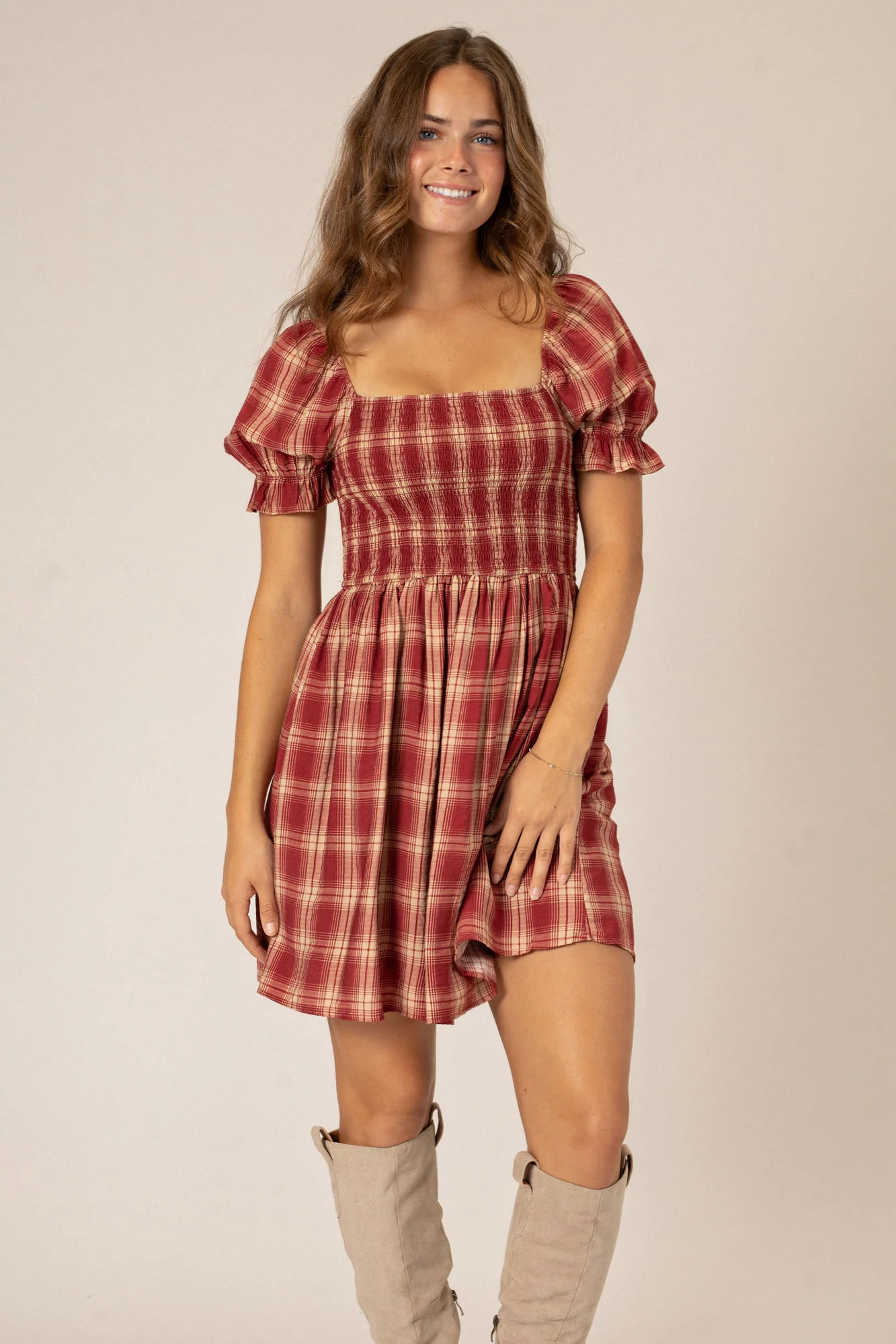 Ramona Plaid Mini Dress