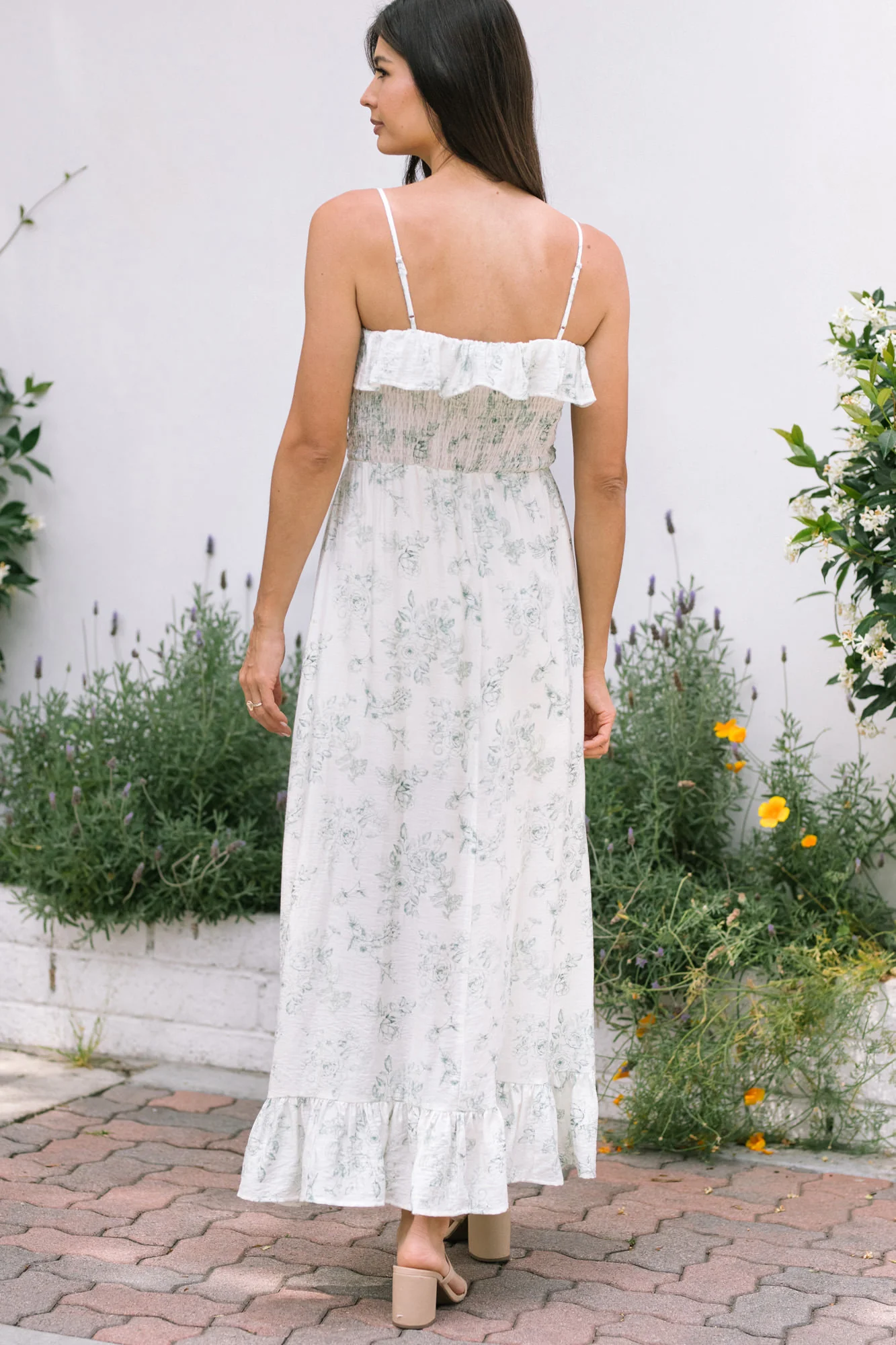 Smocked Floral Dress