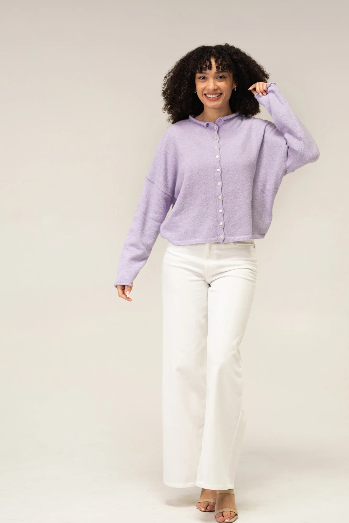 Buttoned Knit Cardigan