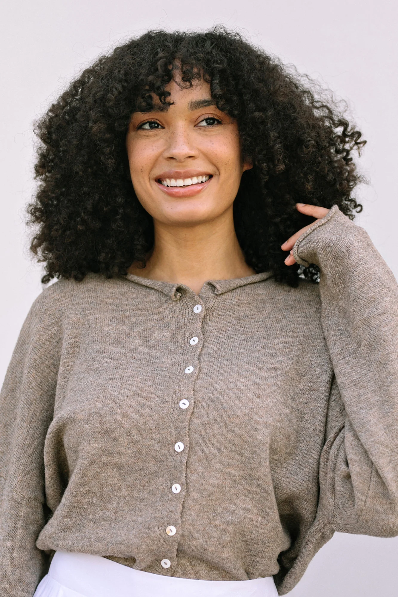 Buttoned Knit Cardigan