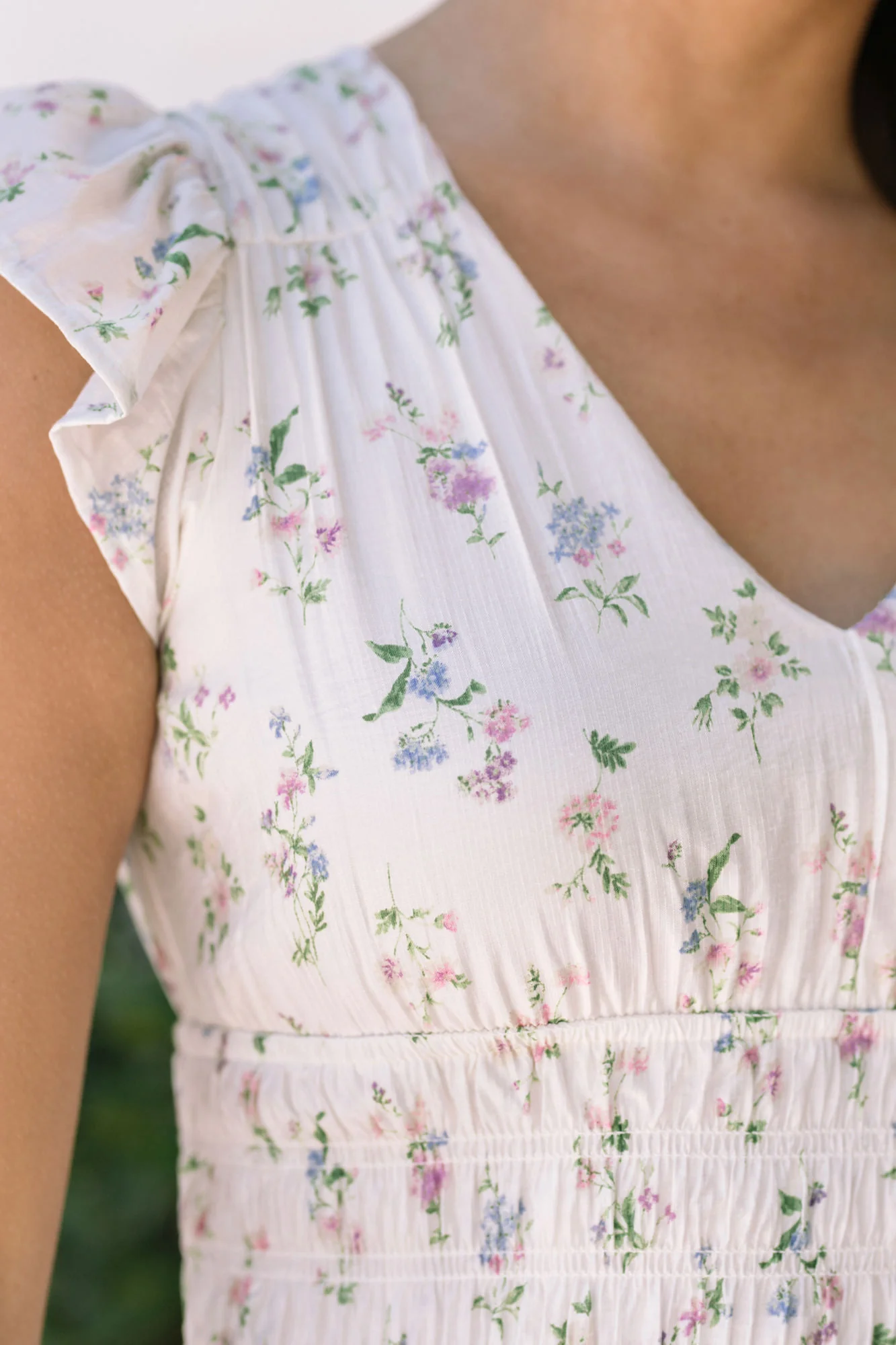 Janice Shirred Waist Dress