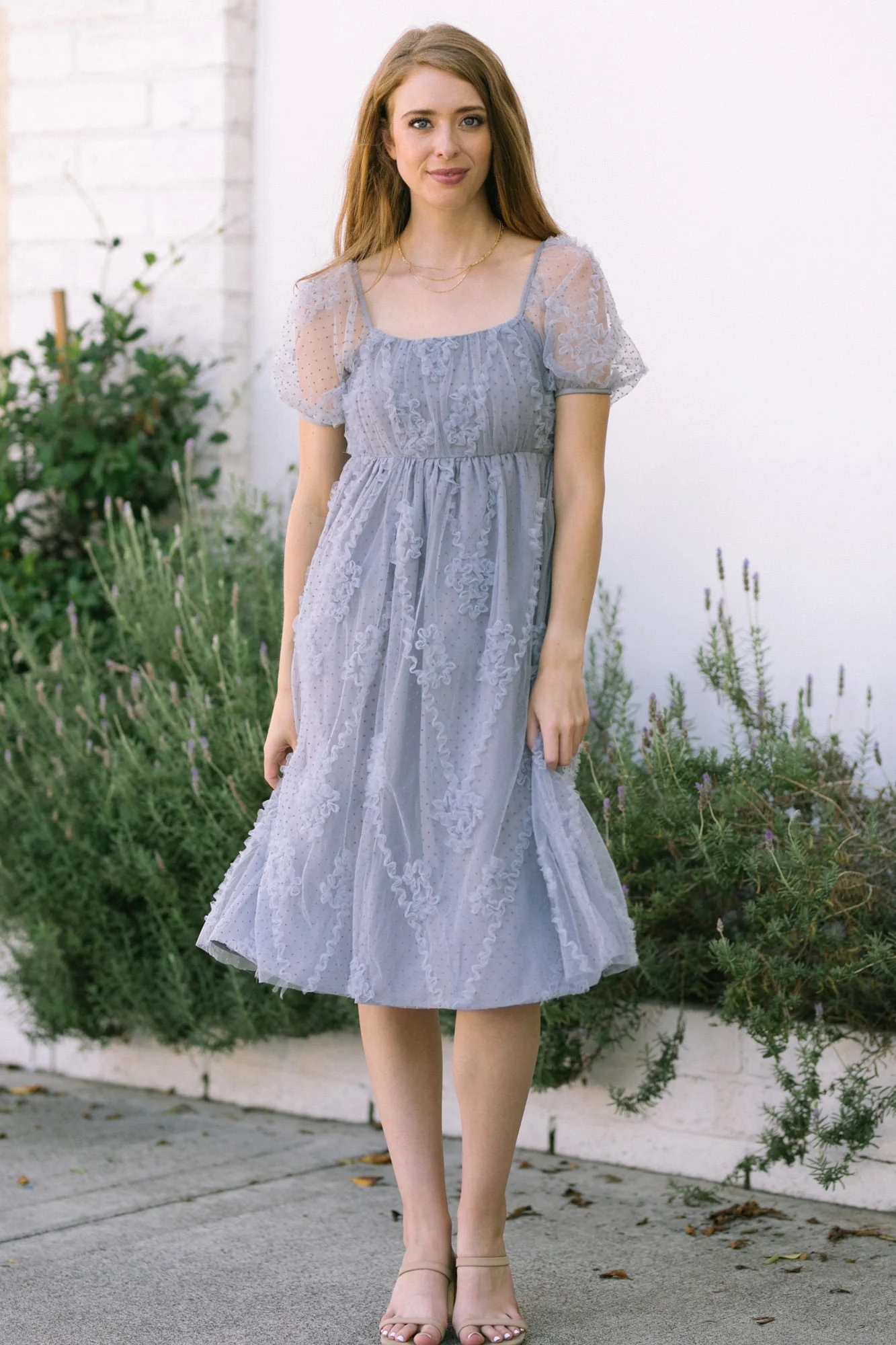 Gwen Dotted Tulle Dress