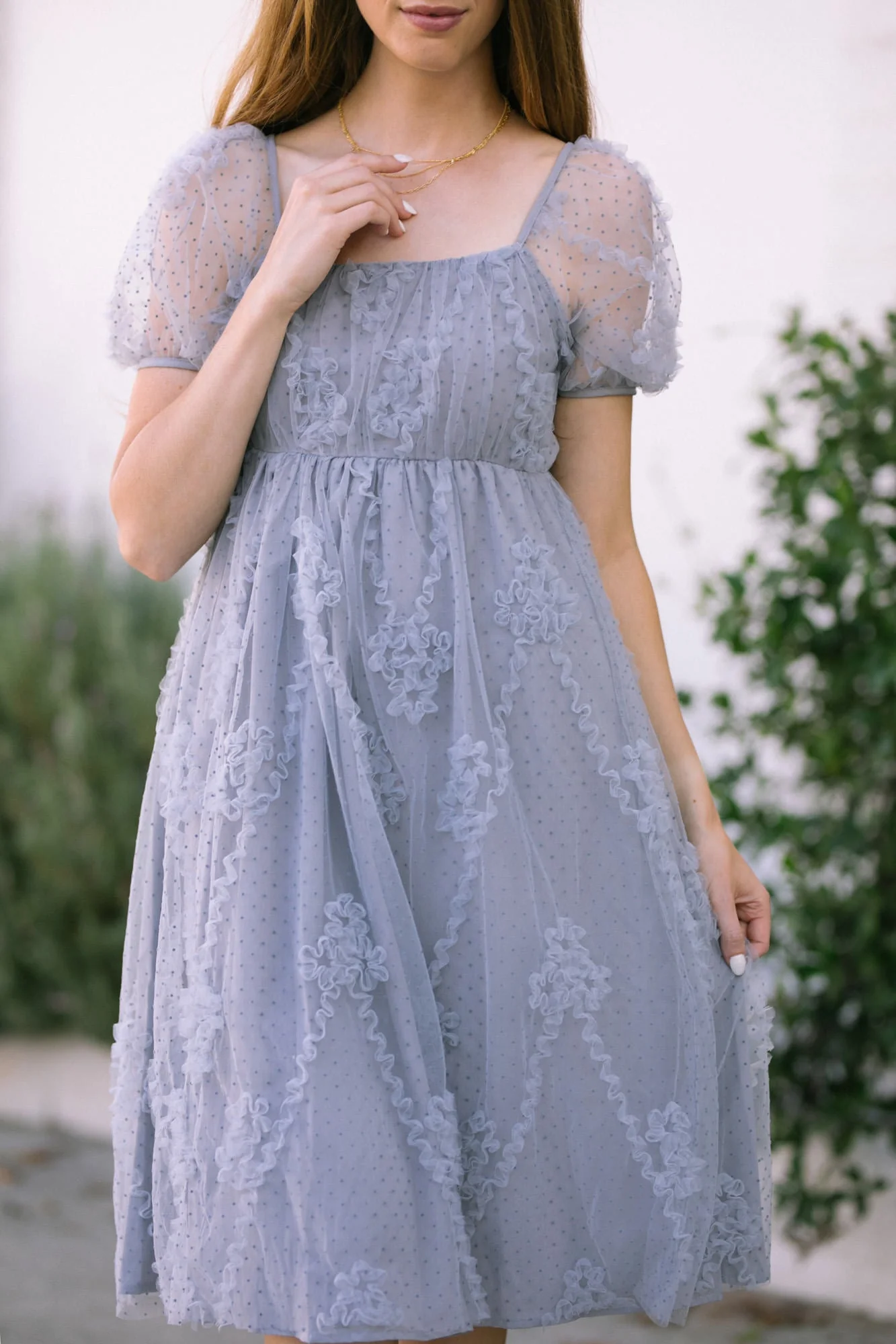 Gwen Dotted Tulle Dress