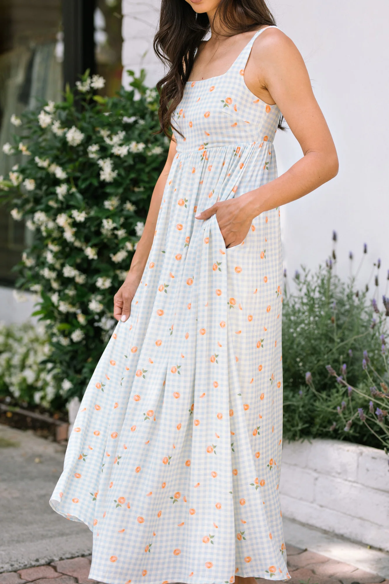 Soleil Babydoll Gingham Dress