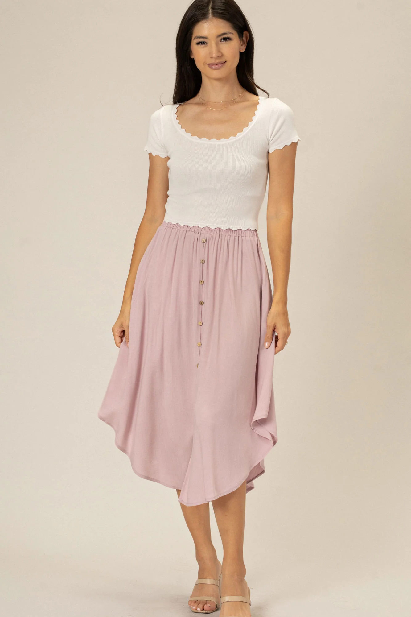 Round Hem Skirt