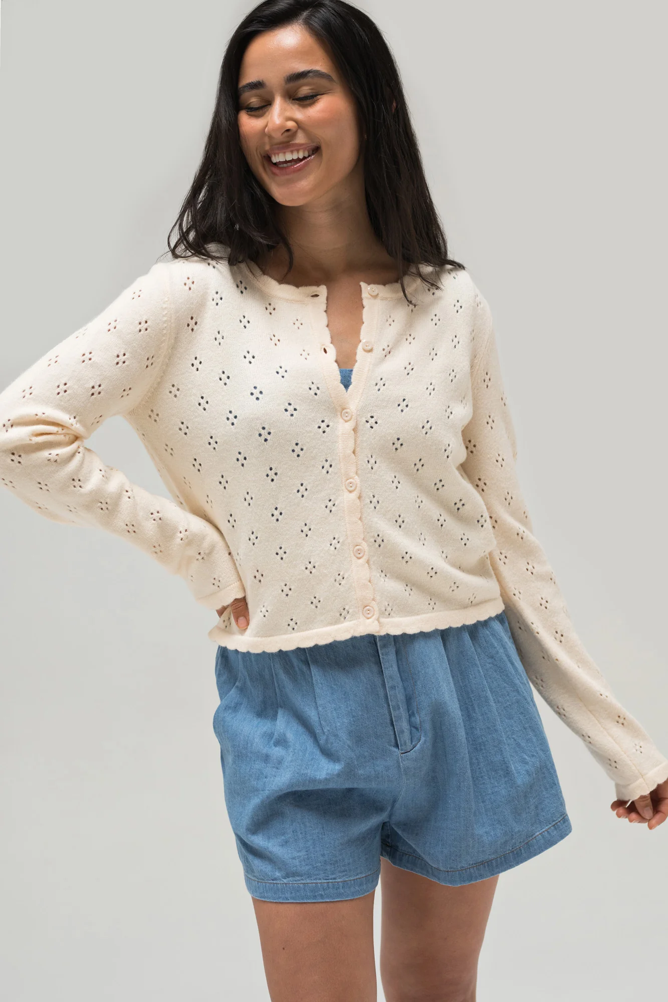 Pointelle Cardigan
