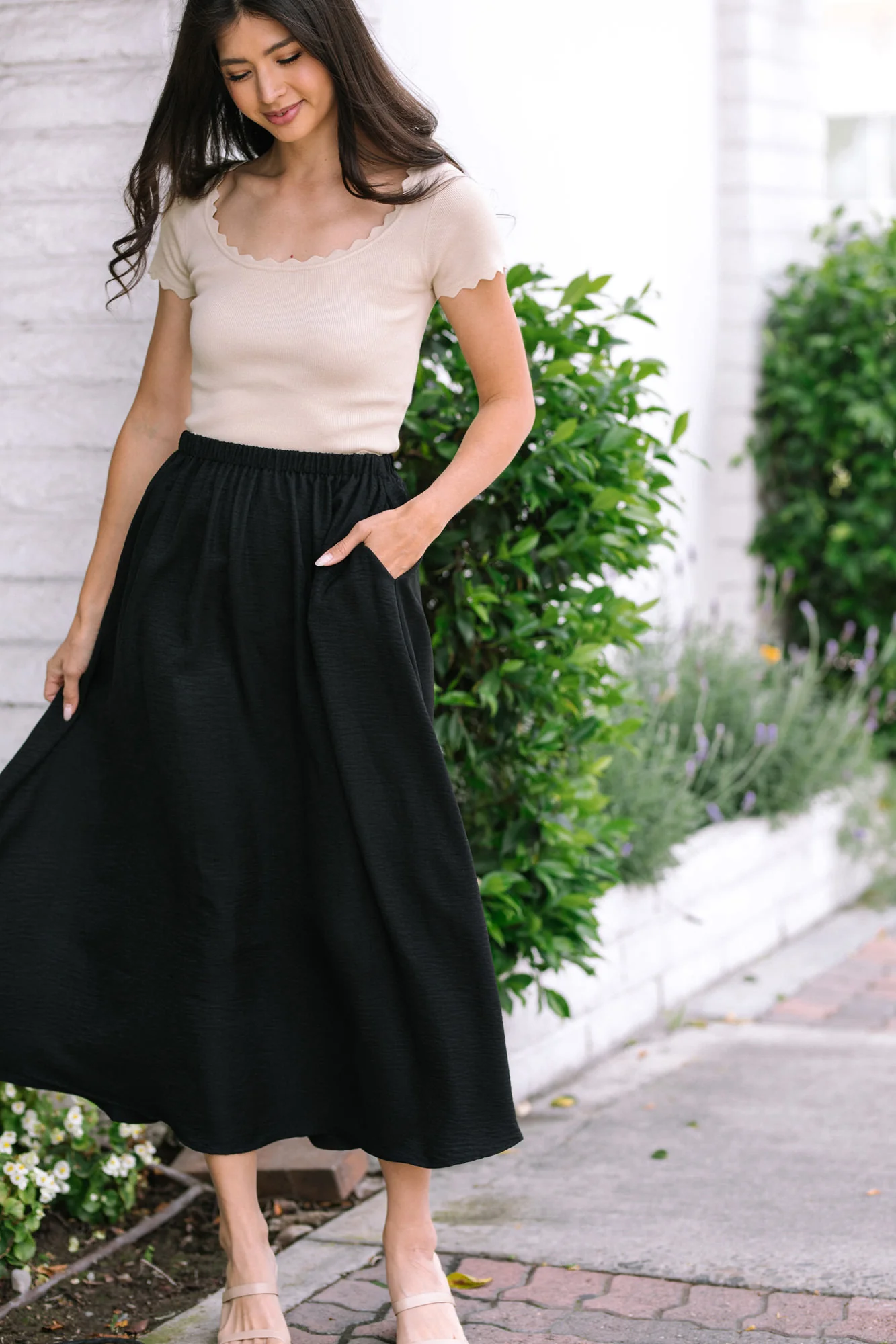 Alessia Elastic Waist Skirt