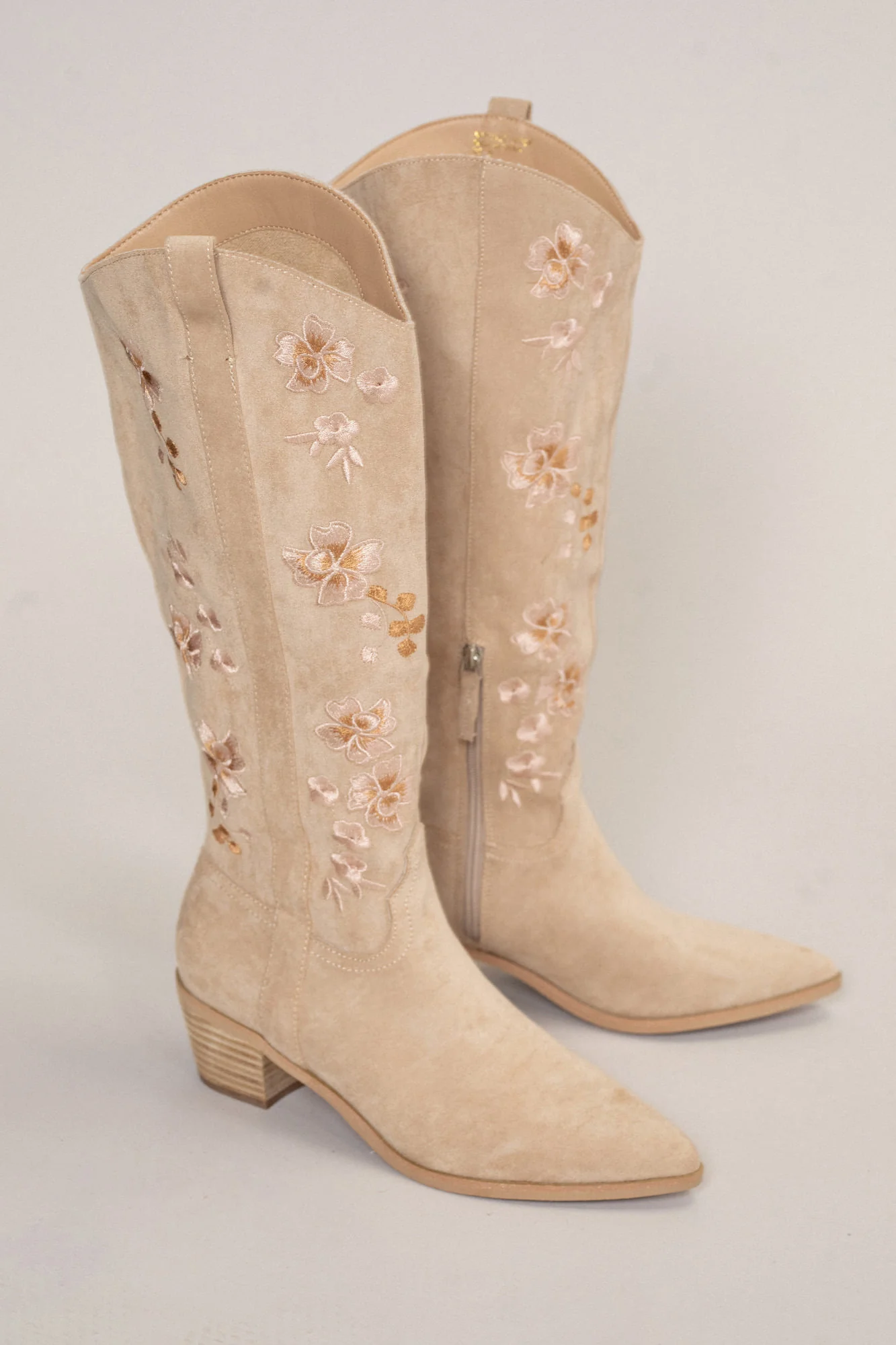 Inlaid Western High Boots