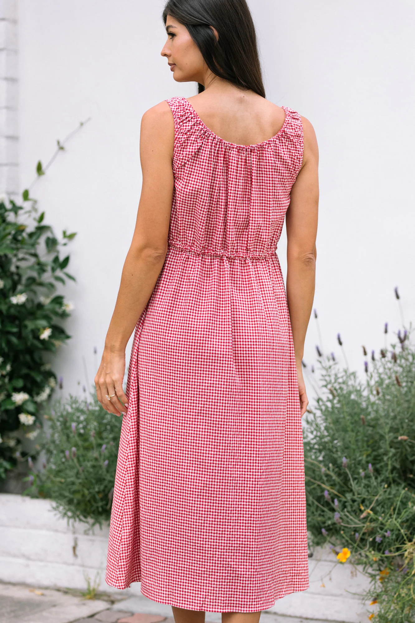 Gingham Midi Dress