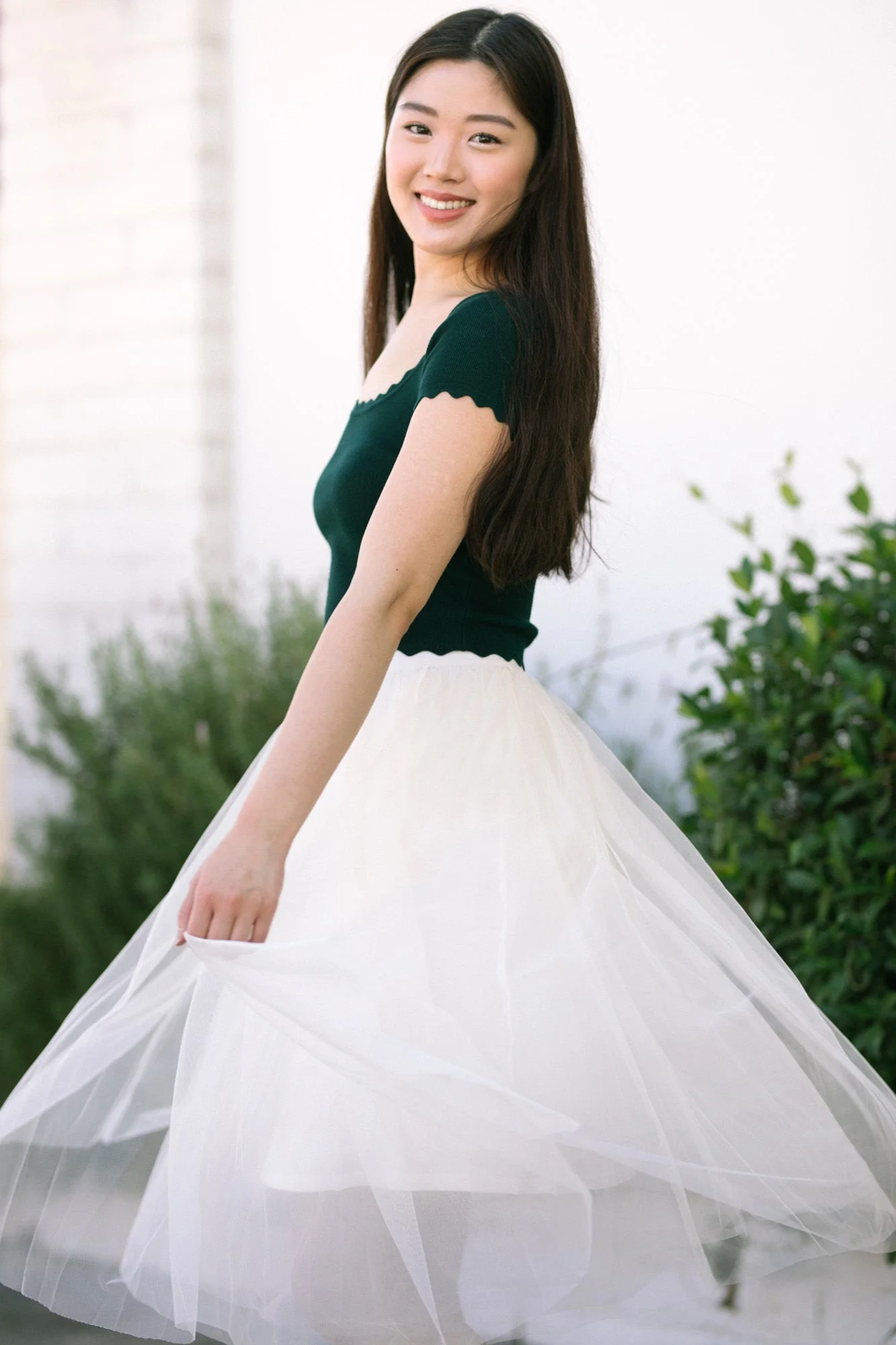 Scalloped Cropped Top