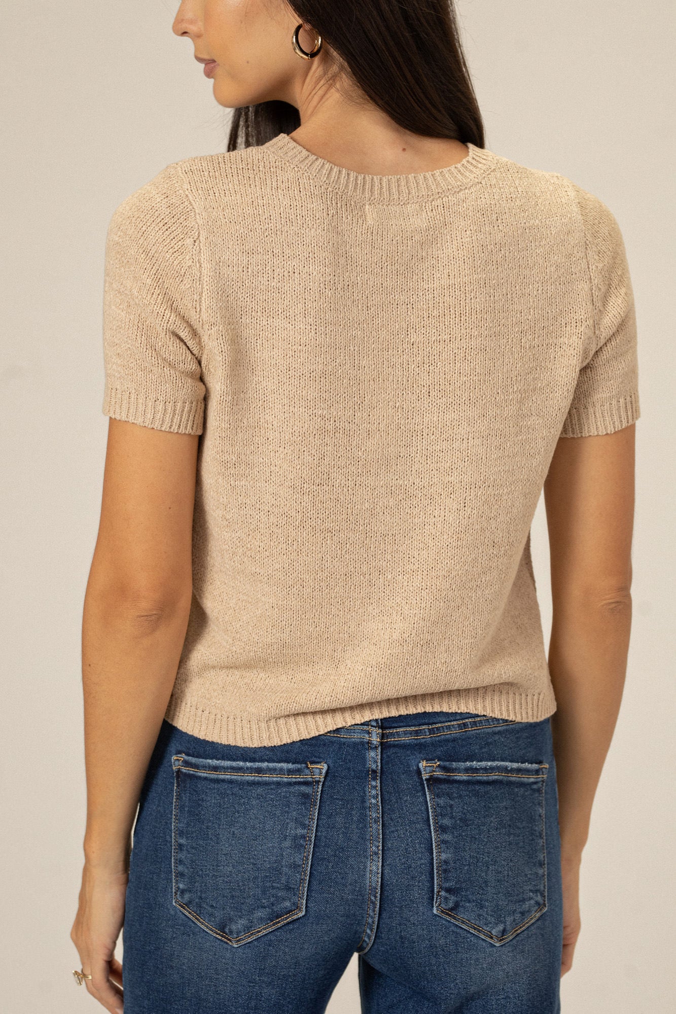 Crew Neck Knit Tee