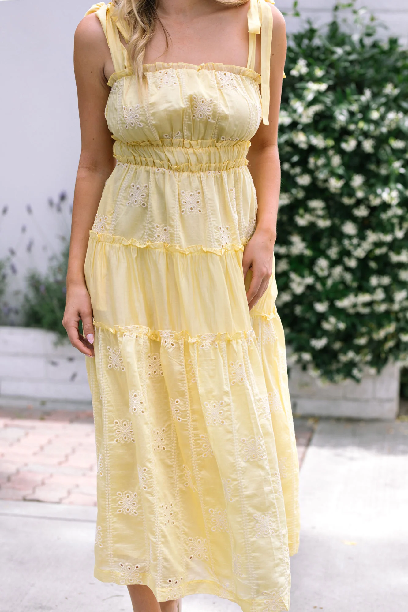 Tiered Eyelet Dress