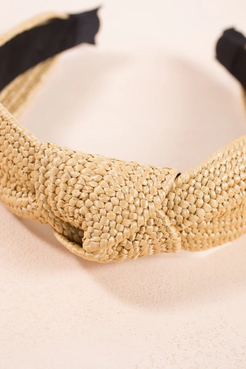 Knotted Straw Headband