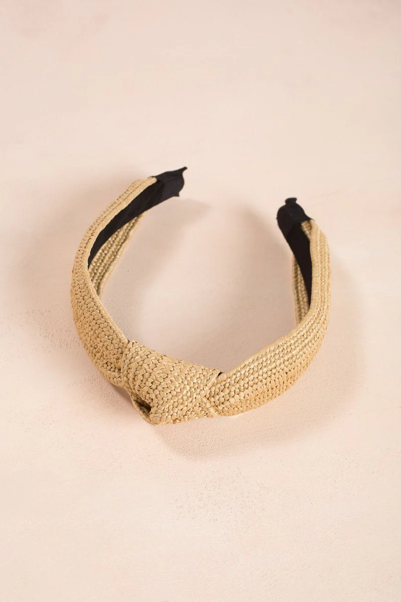 Knotted Straw Headband