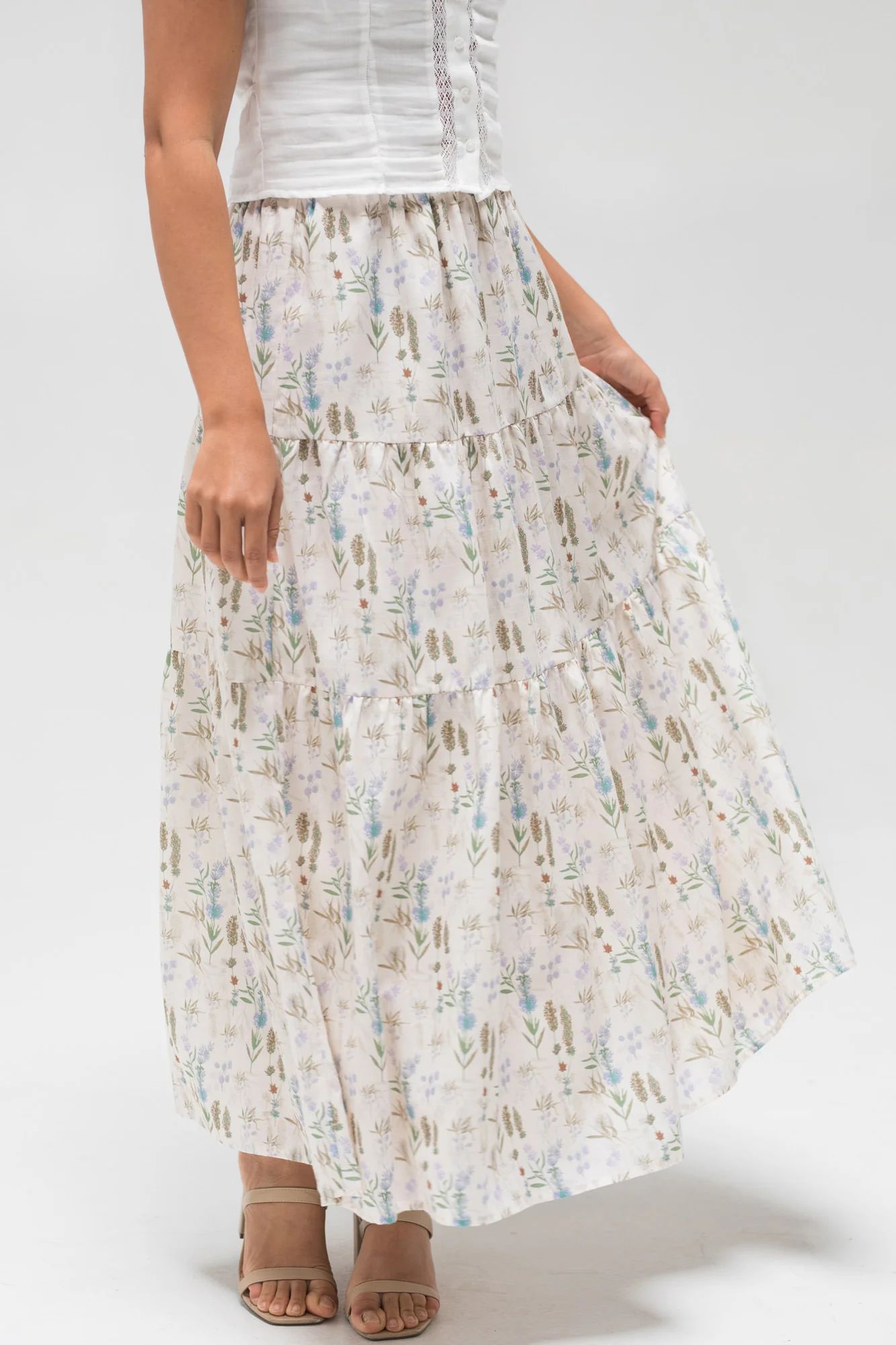 Floral Tiered Skirt