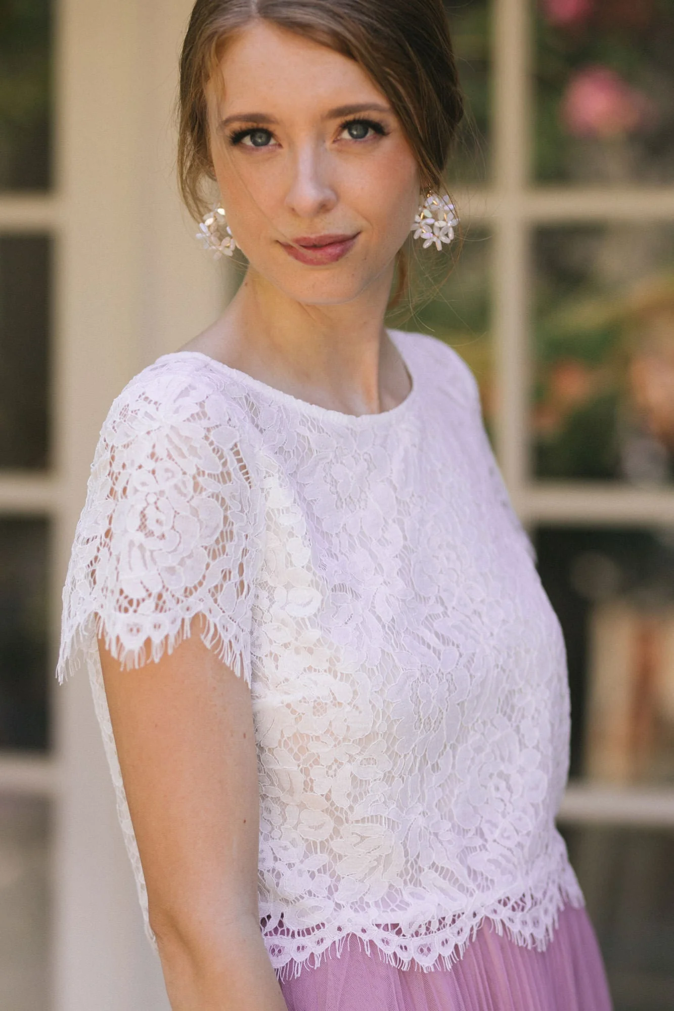 Short Sleeve Lace Top