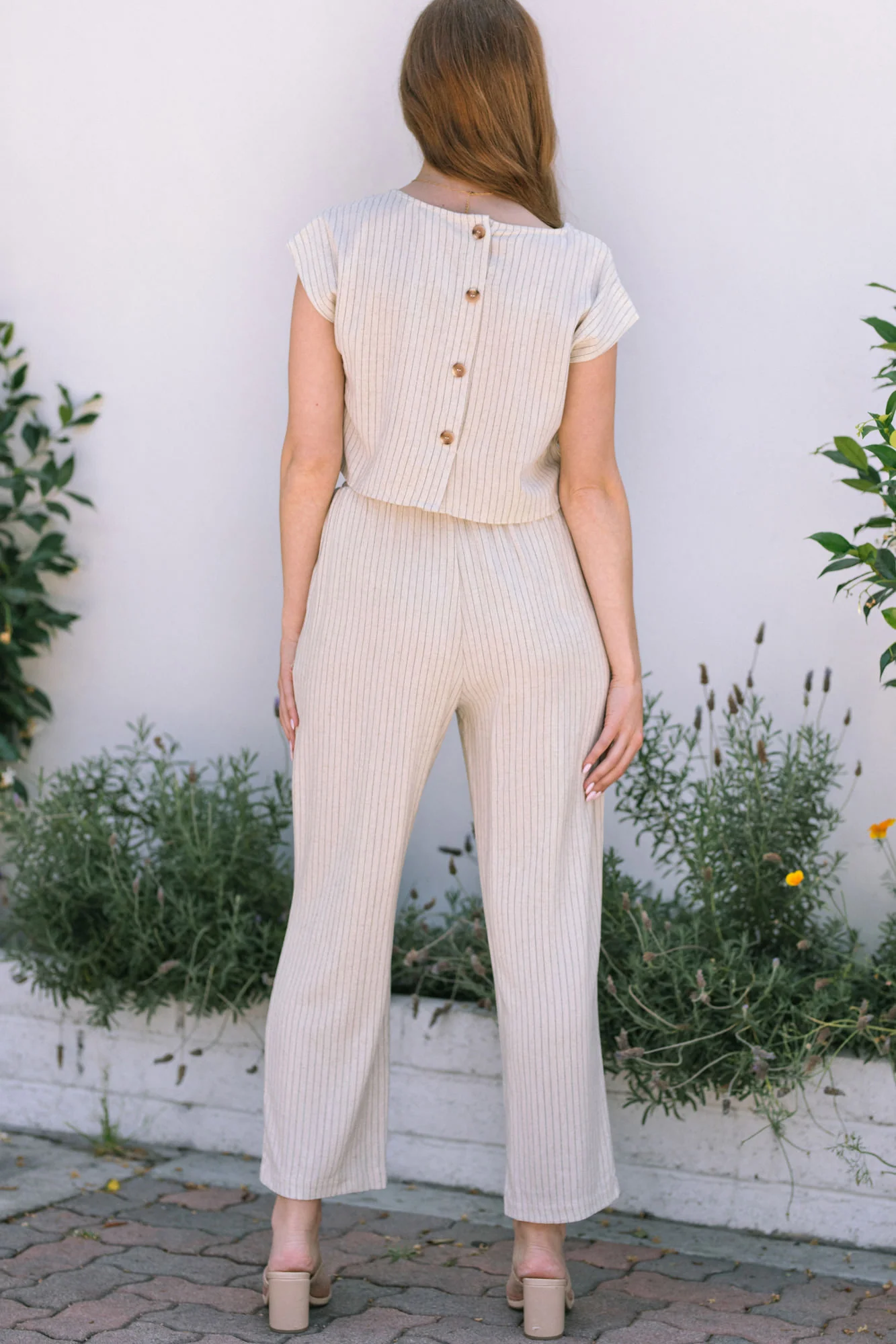 Cropped Pinstripe Top